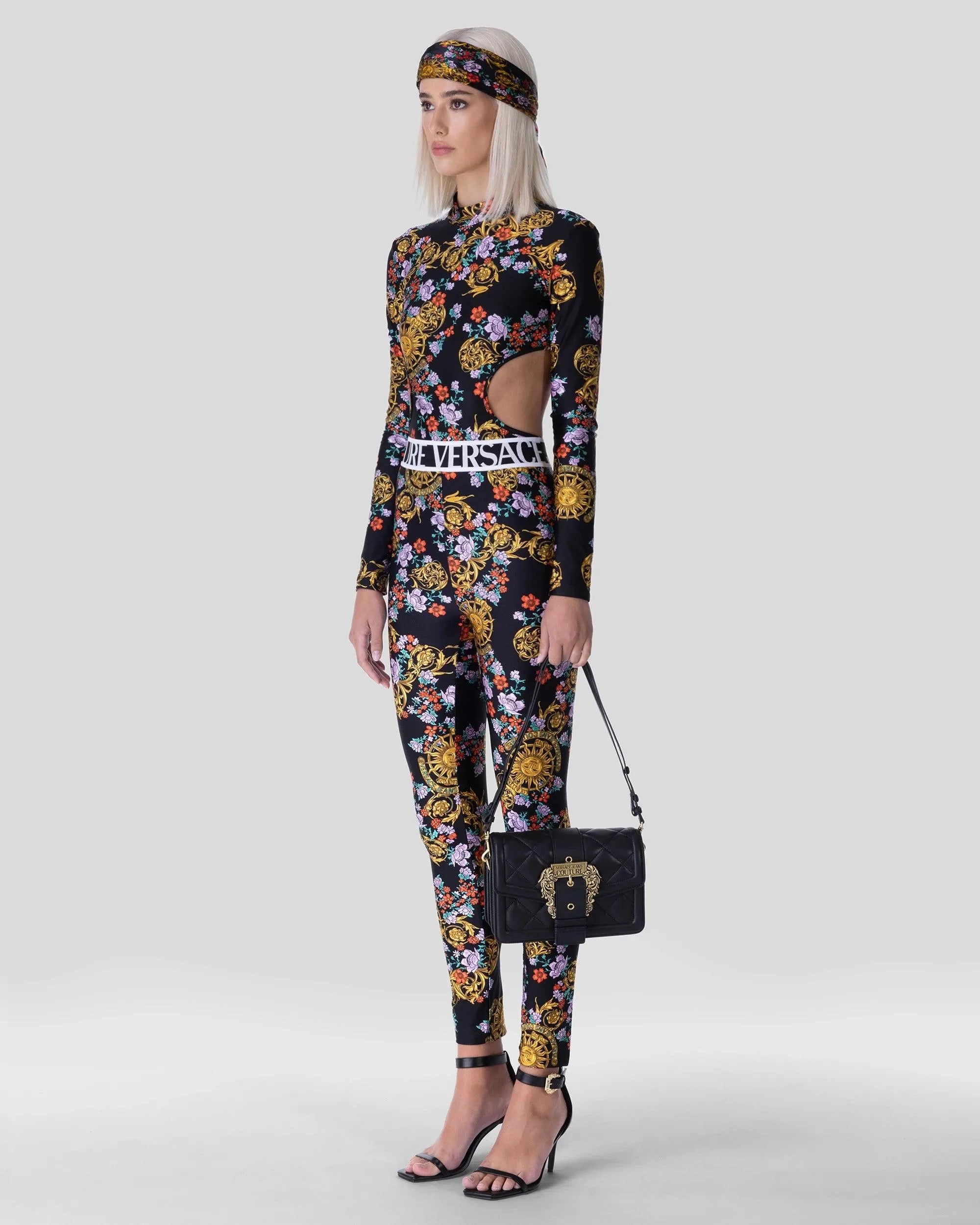 Floral Baroque Printed Leggings - DIHSAN