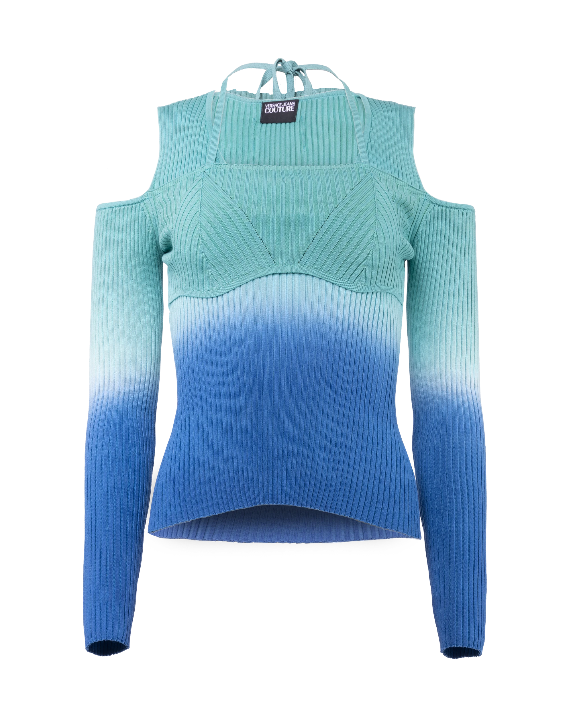 Cold Shoulder Ombre Sweater