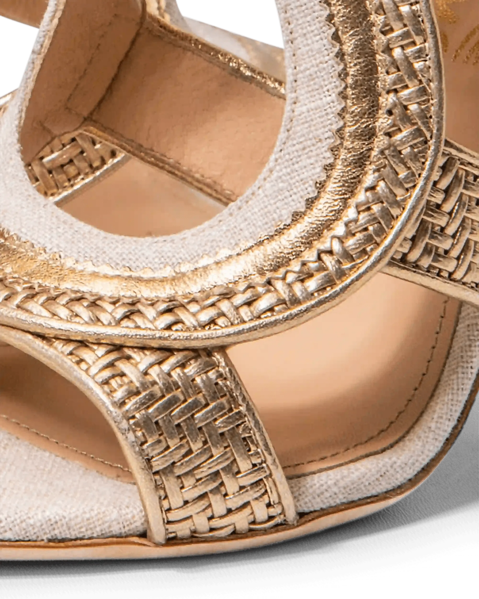 Gold Canvas Heel