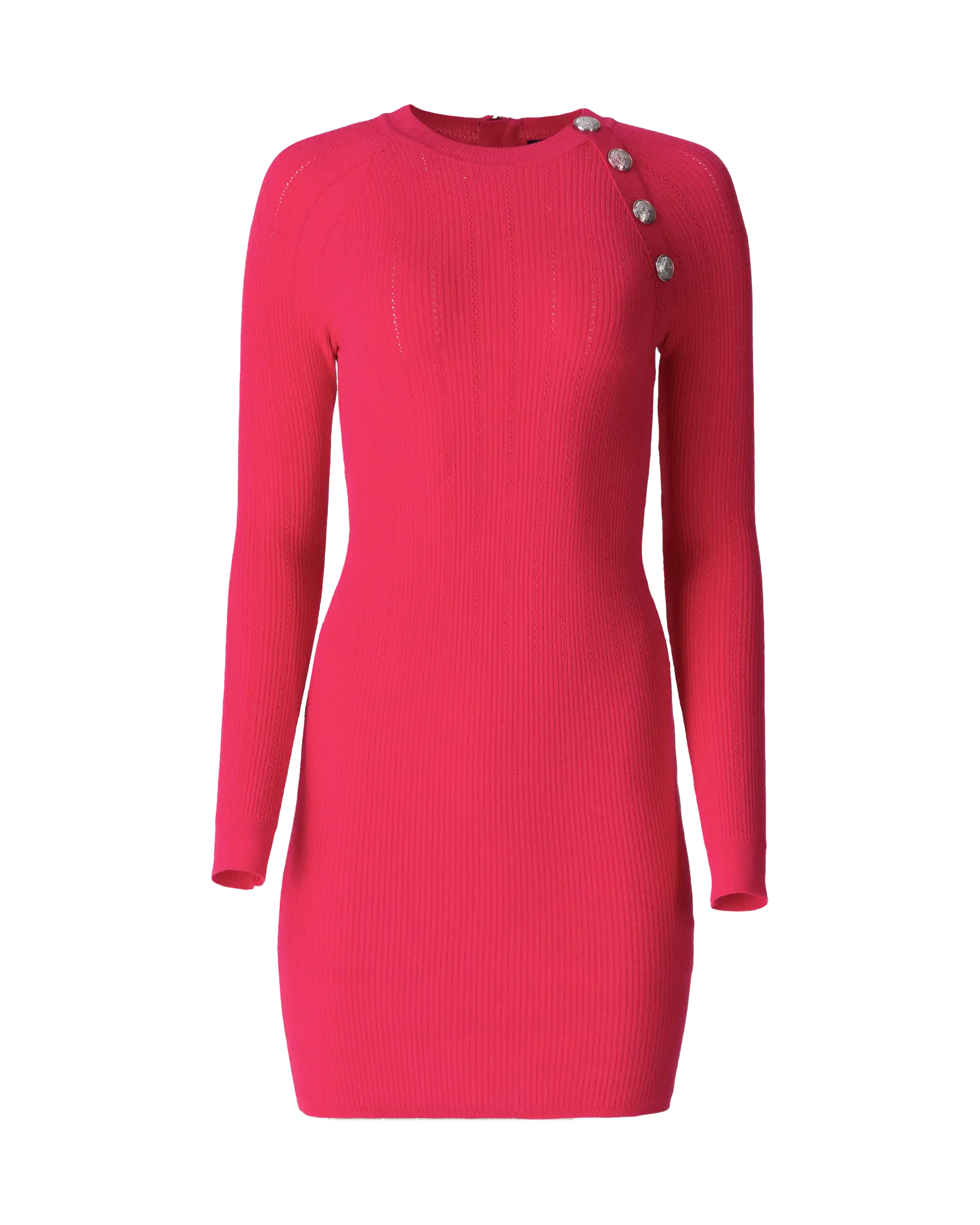 Embossed Button Dress - DIHSAN