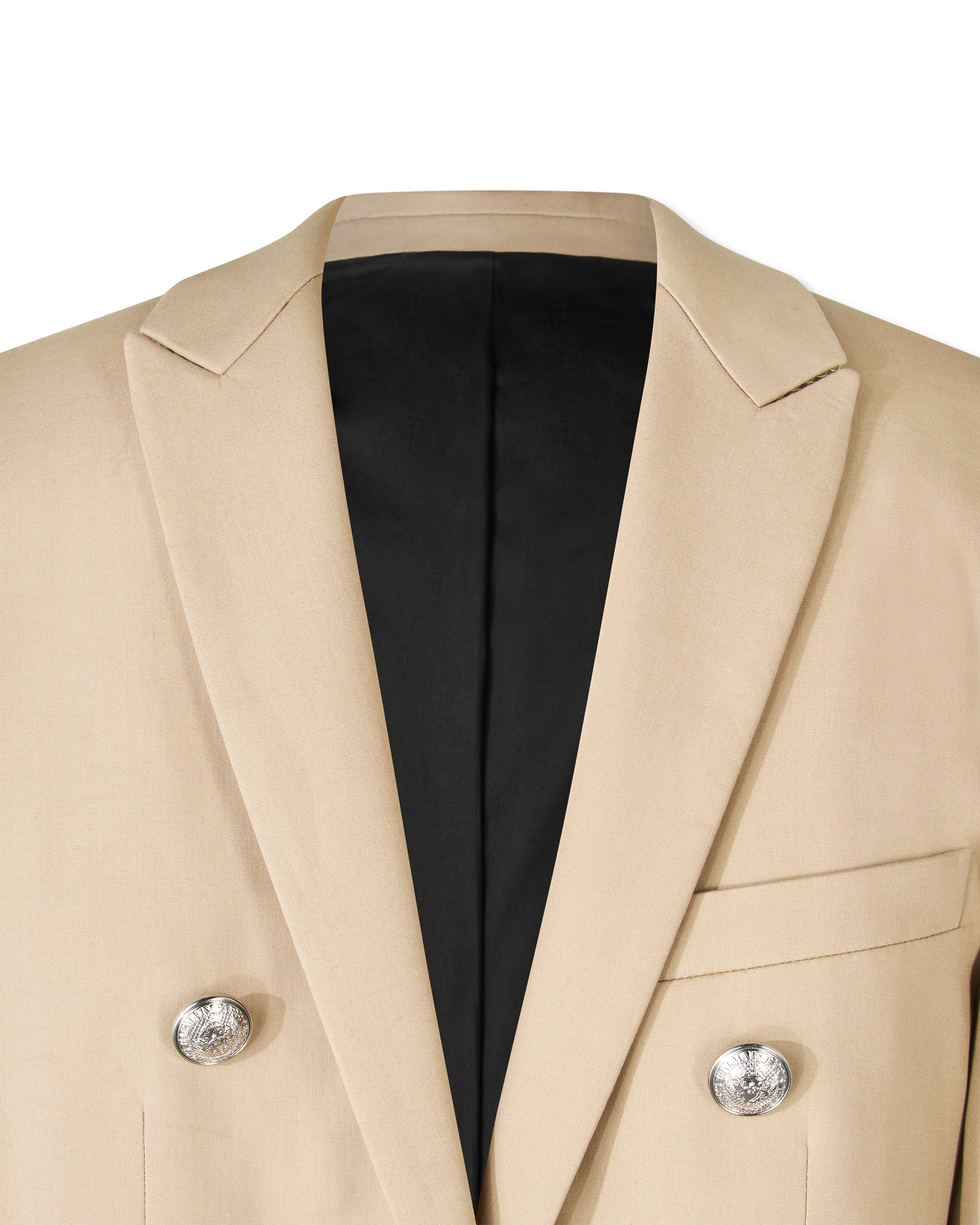 Pointed Collar 6 Buttons Jacket