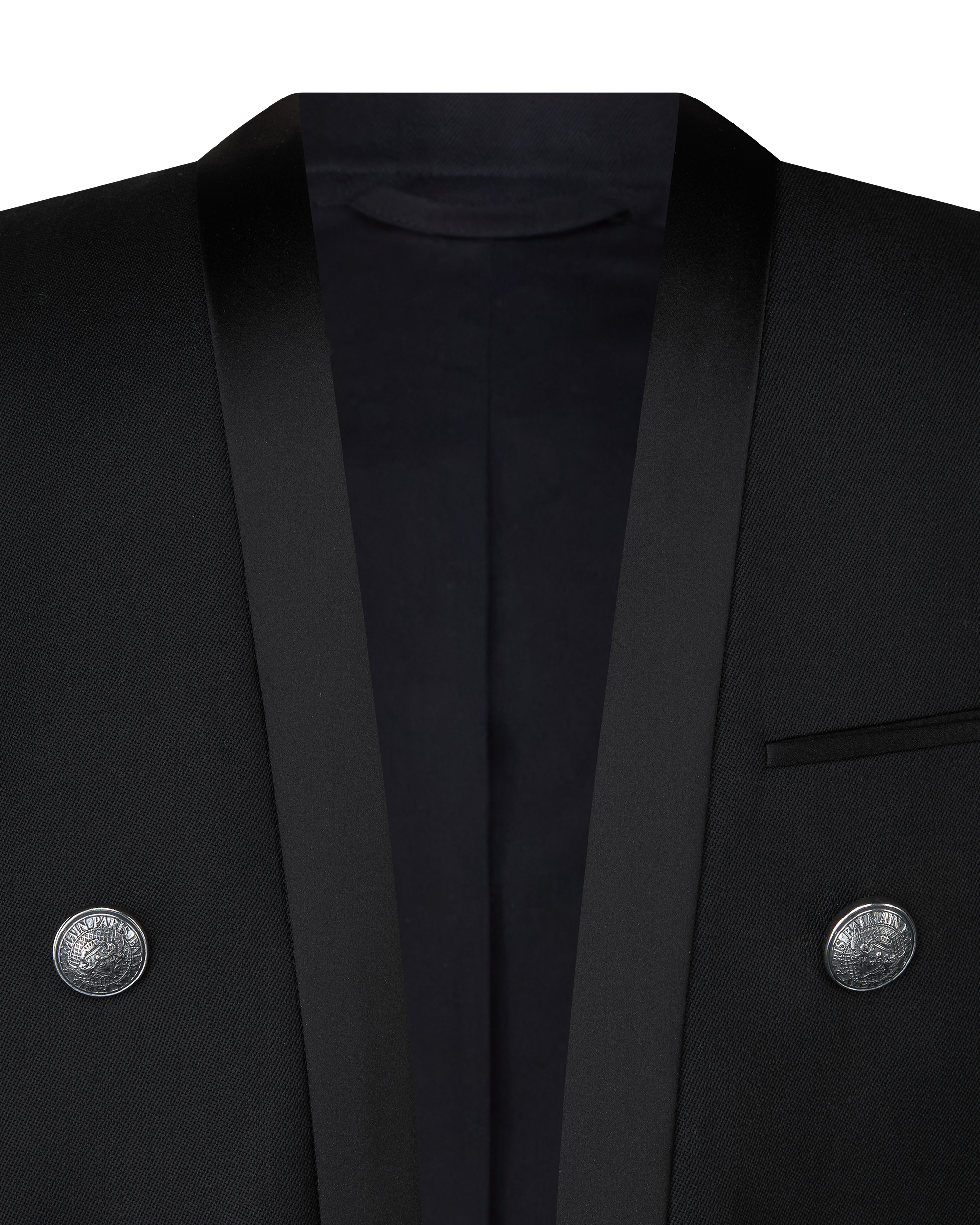 Balmain Button Embellished Wool Blazer