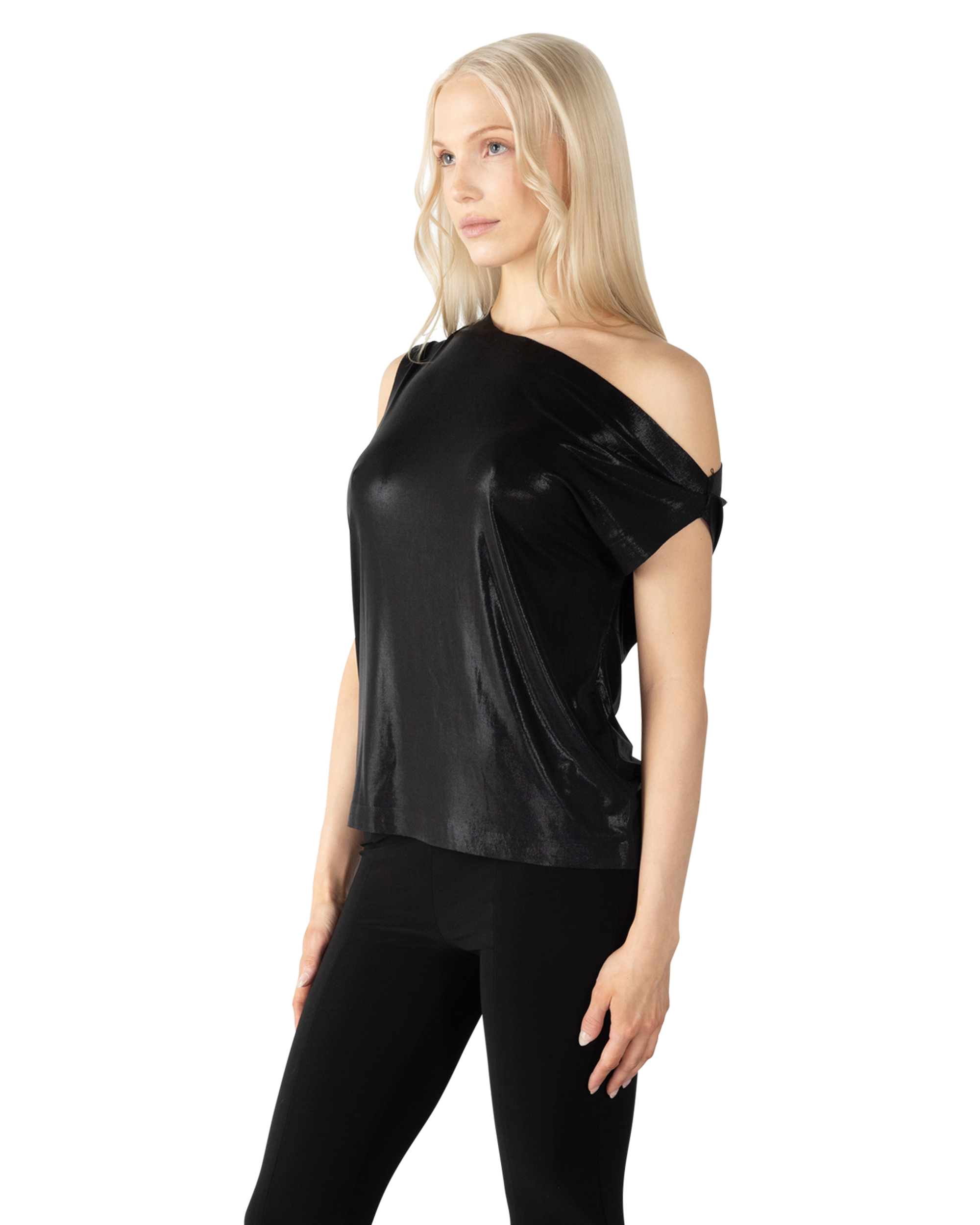 Shiny Off The Shoulder Top