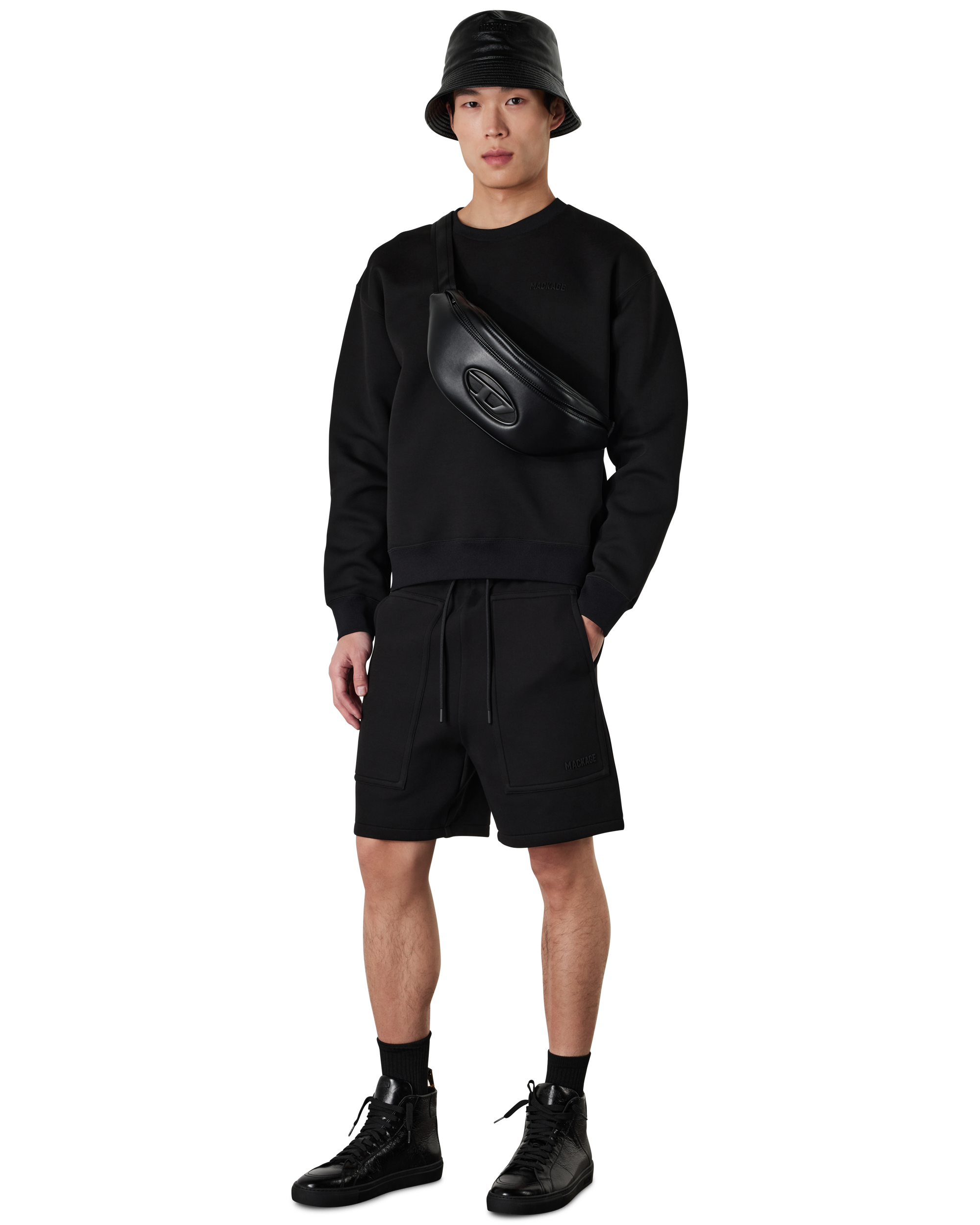 Wolffe Leather Bucket Hat