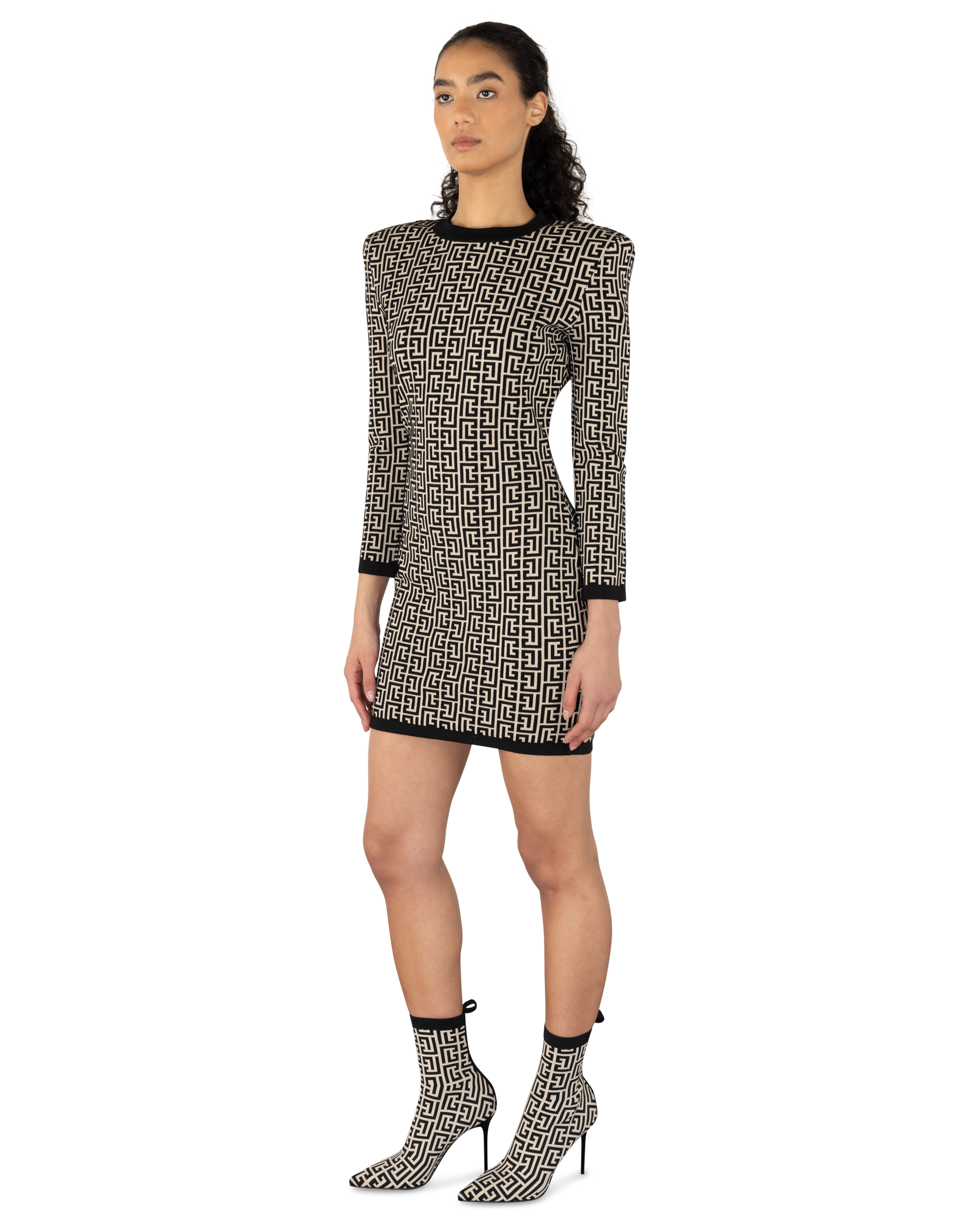 Monogram Knit Mini Dress