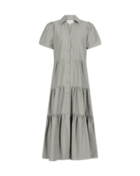 Puff Sleeve Havana Midi Dress - DIHSAN