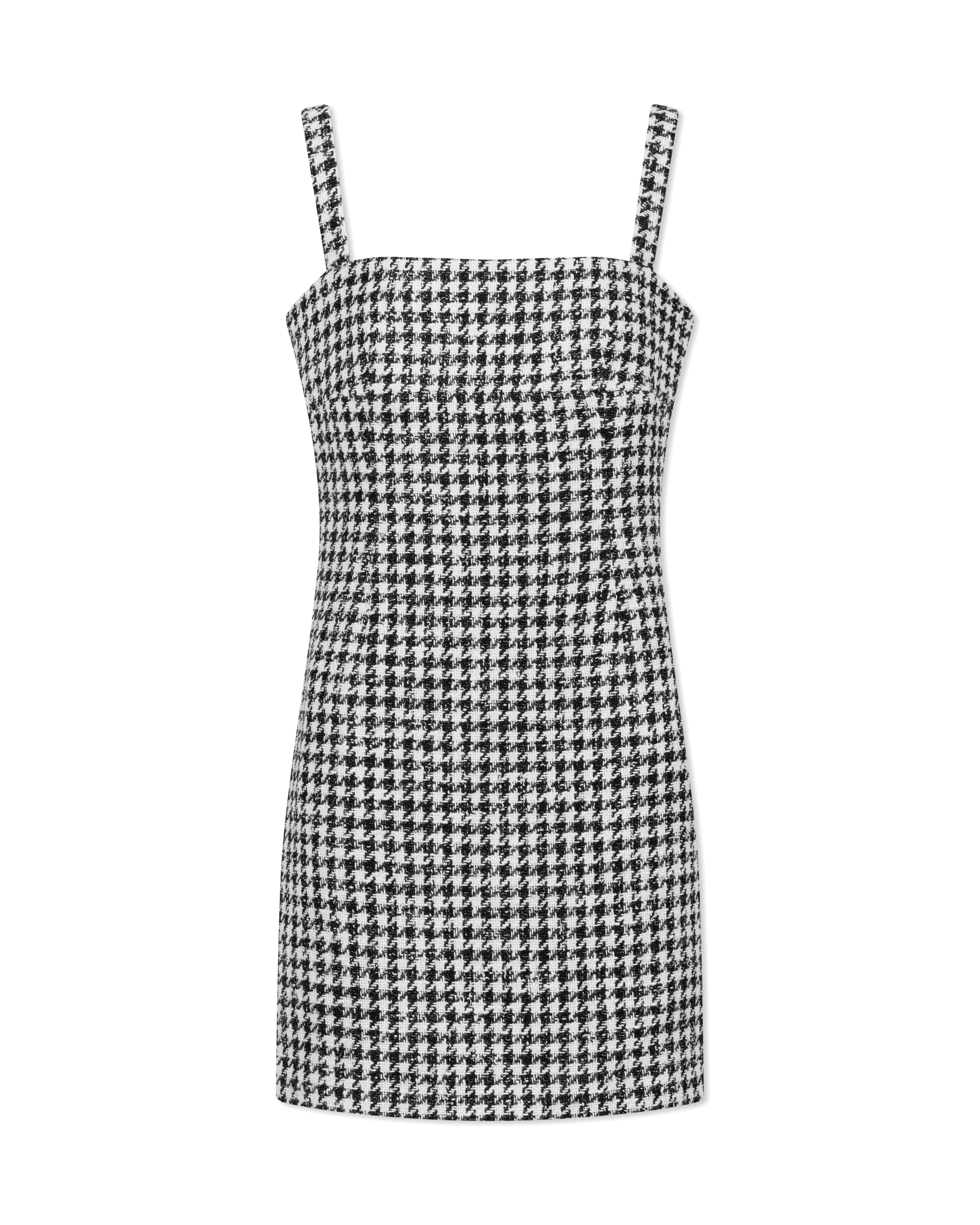 Keluno Houndstooth Mini Dress - DIHSAN