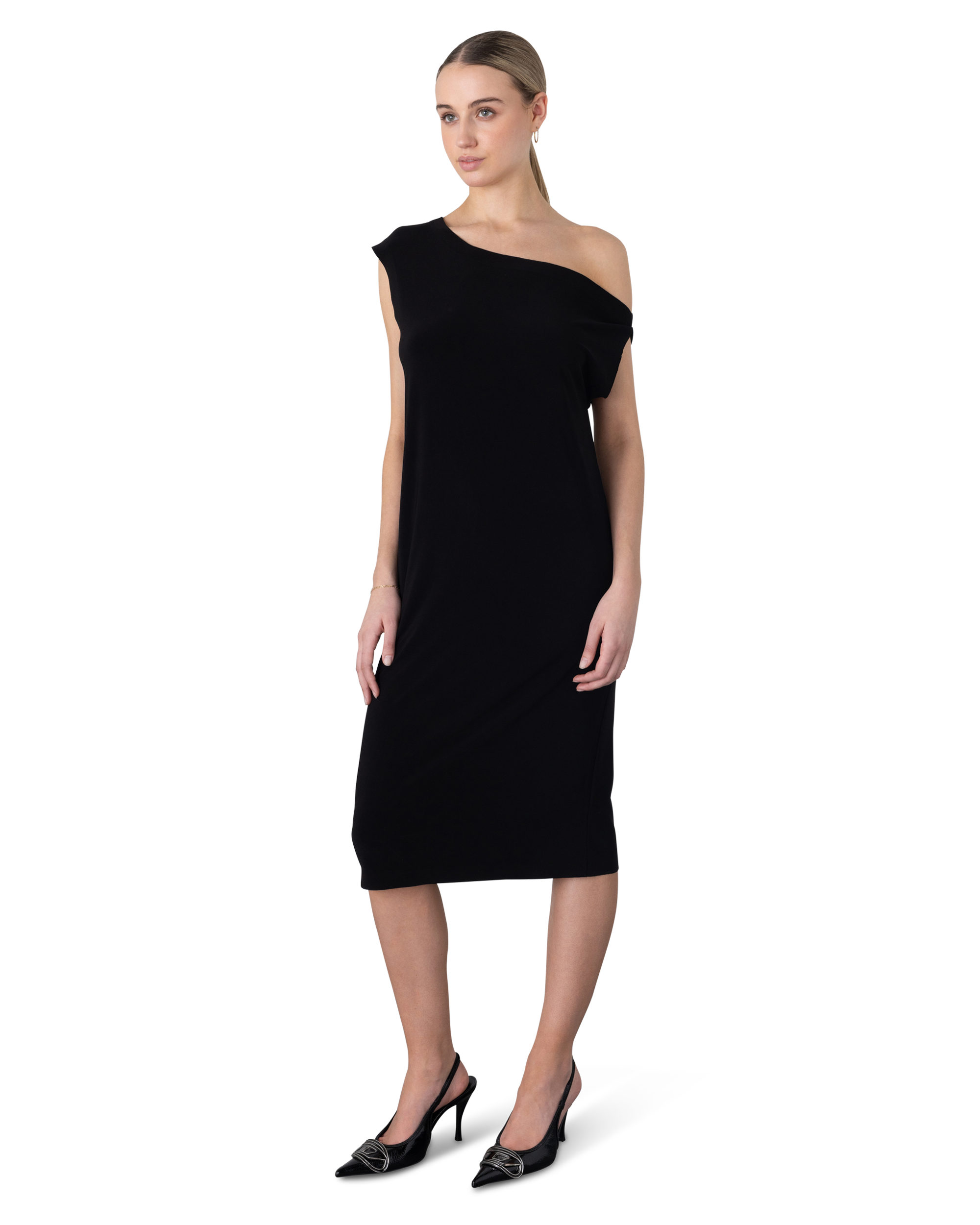 Norma Kamali Drop Shoulder Dress