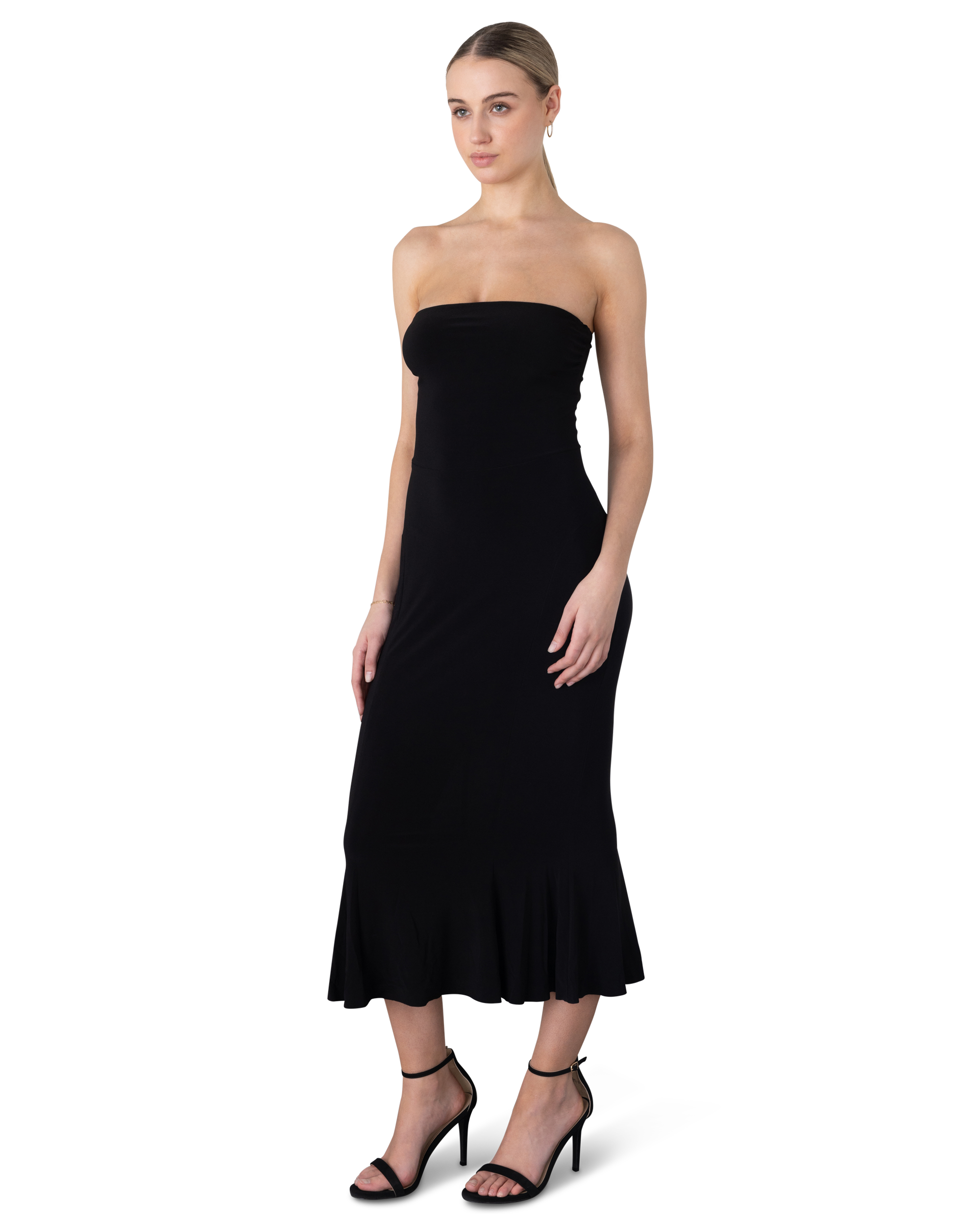 Strapless Fishtail Dress To Midcalf