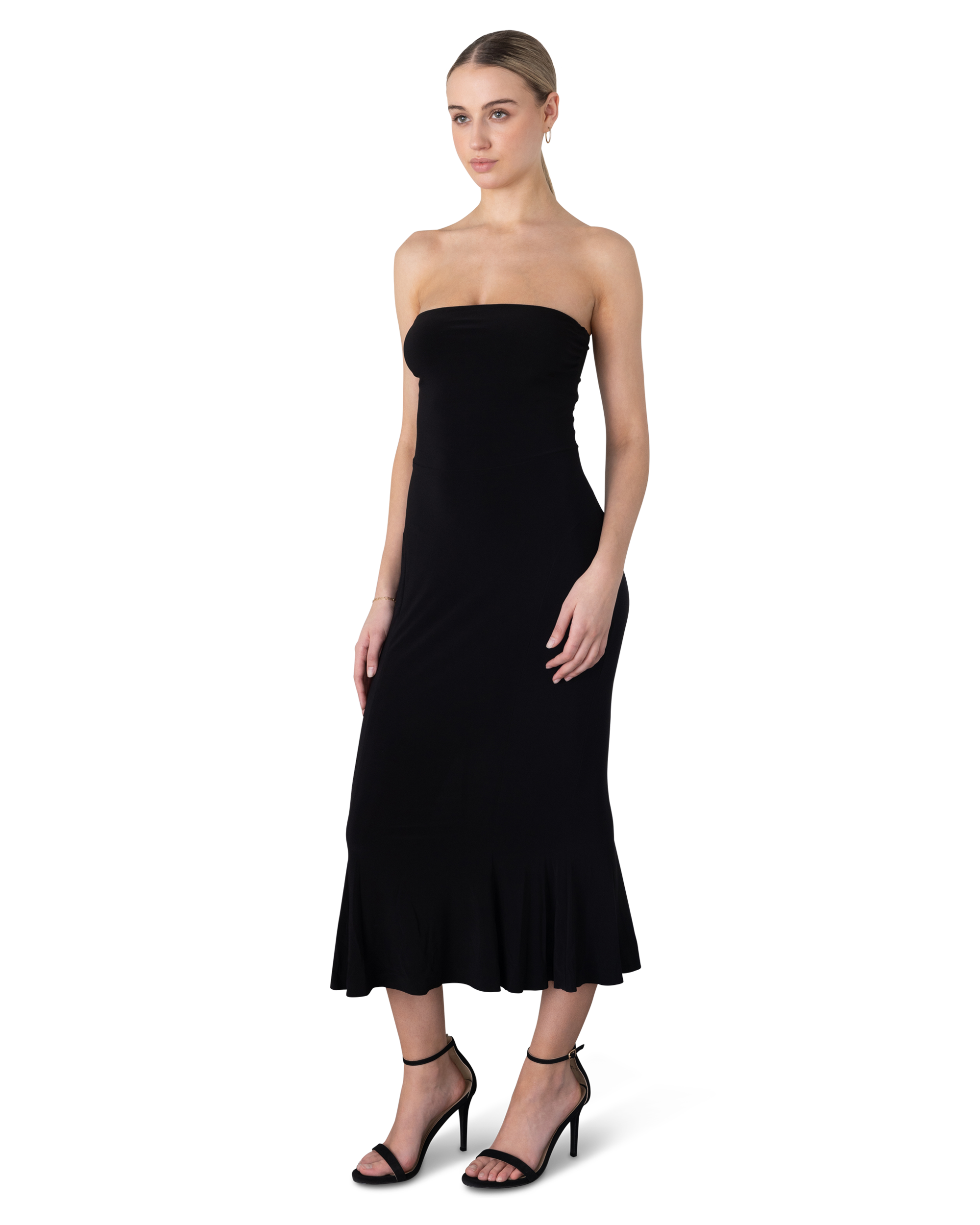 Norma Kamali Black Strapless Dress