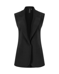 Single Breasted Sleeveless Jacket - DIHSAN