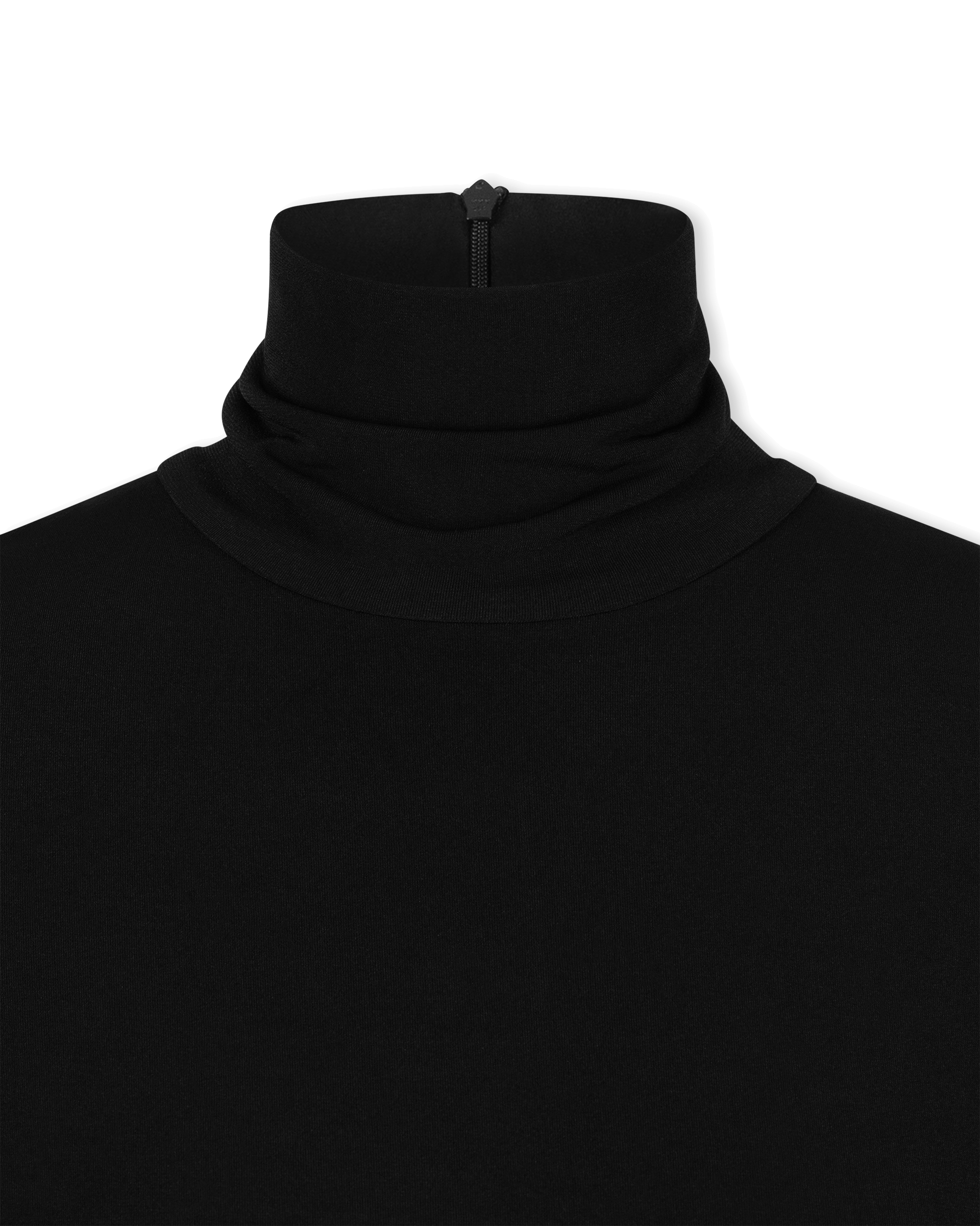 Half Sleeve Fitted Turtleneck Top