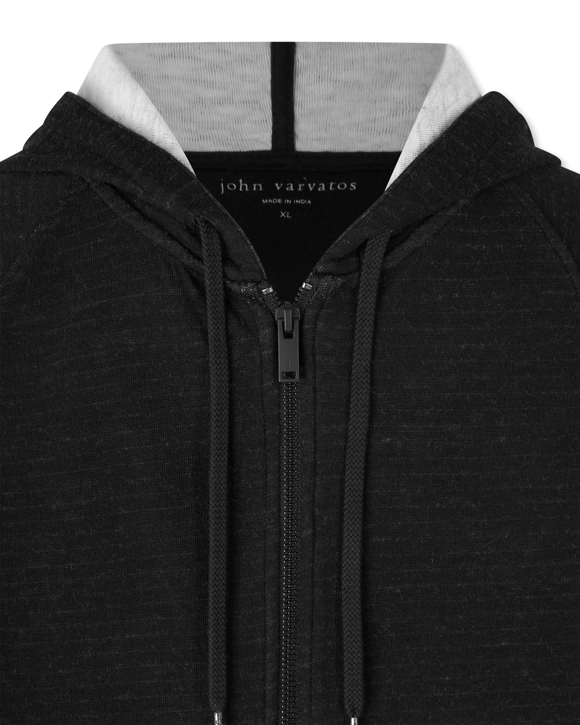 Double Plaited Knit Zip Hoodie