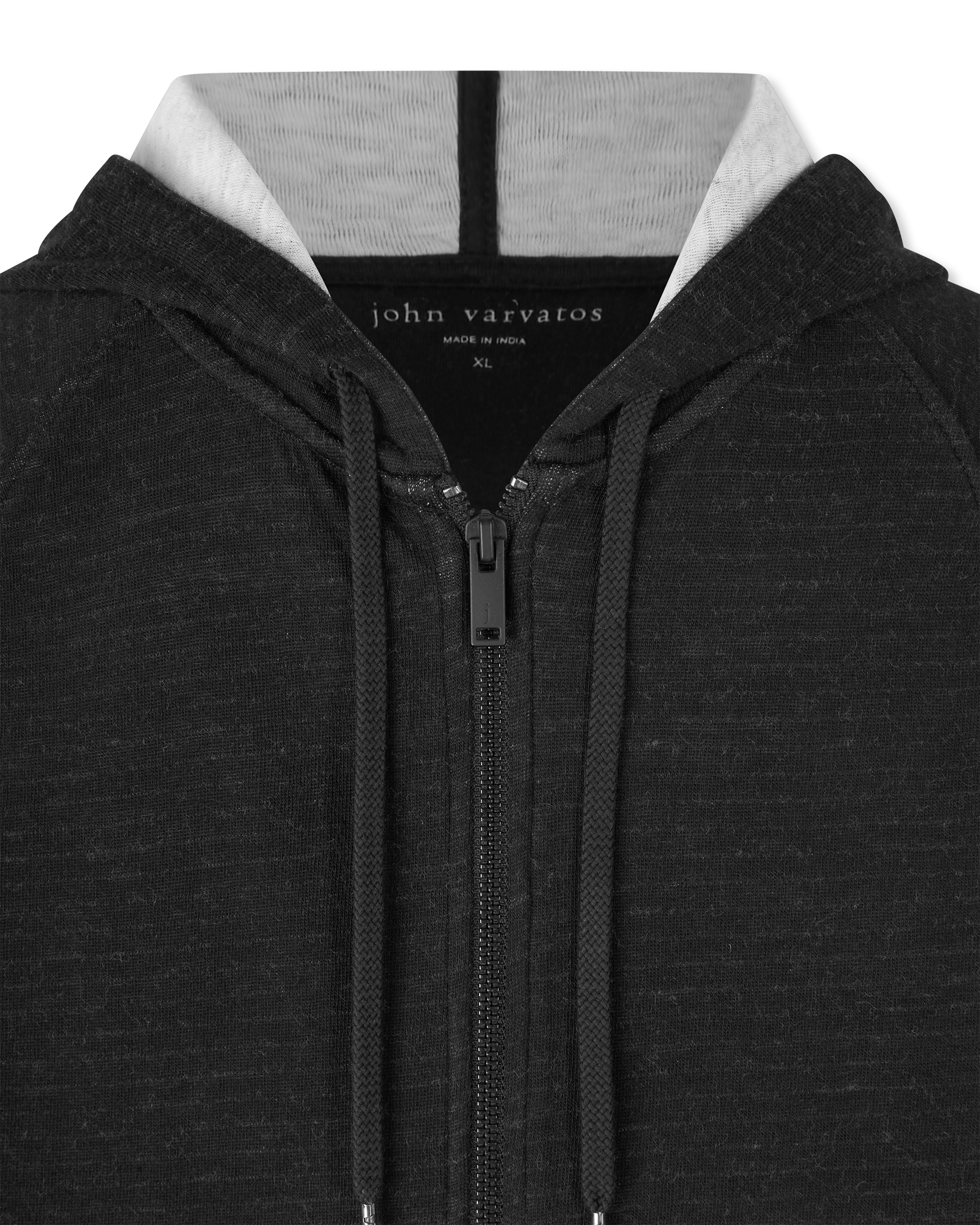 Double Plaited Knit Zip Hoodie