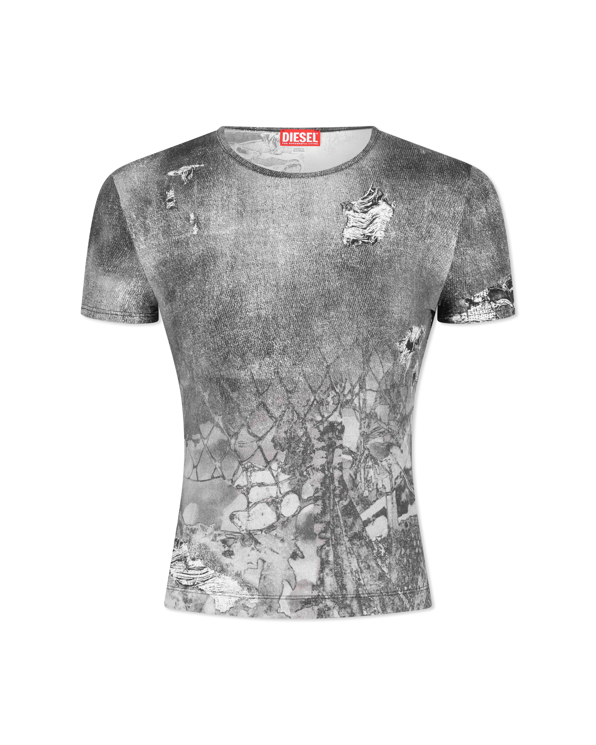 T-Uncski Abstract Cropped T-shirt With Abstract Print