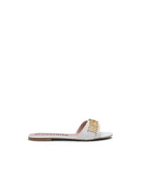 Logo Leather Mule Sandals - DIHSAN