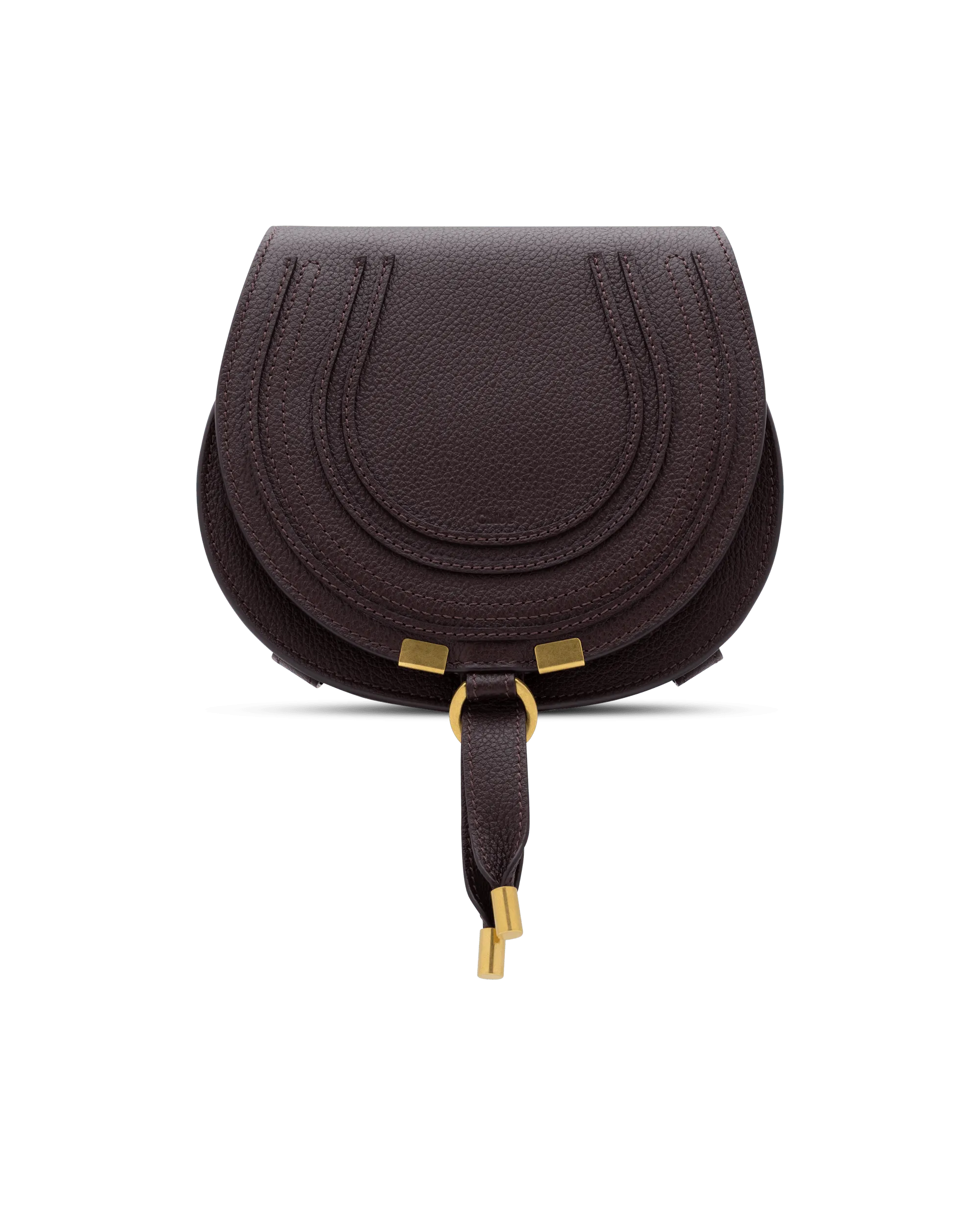 Small Marcie Leather Saddle Bag - DIHSAN