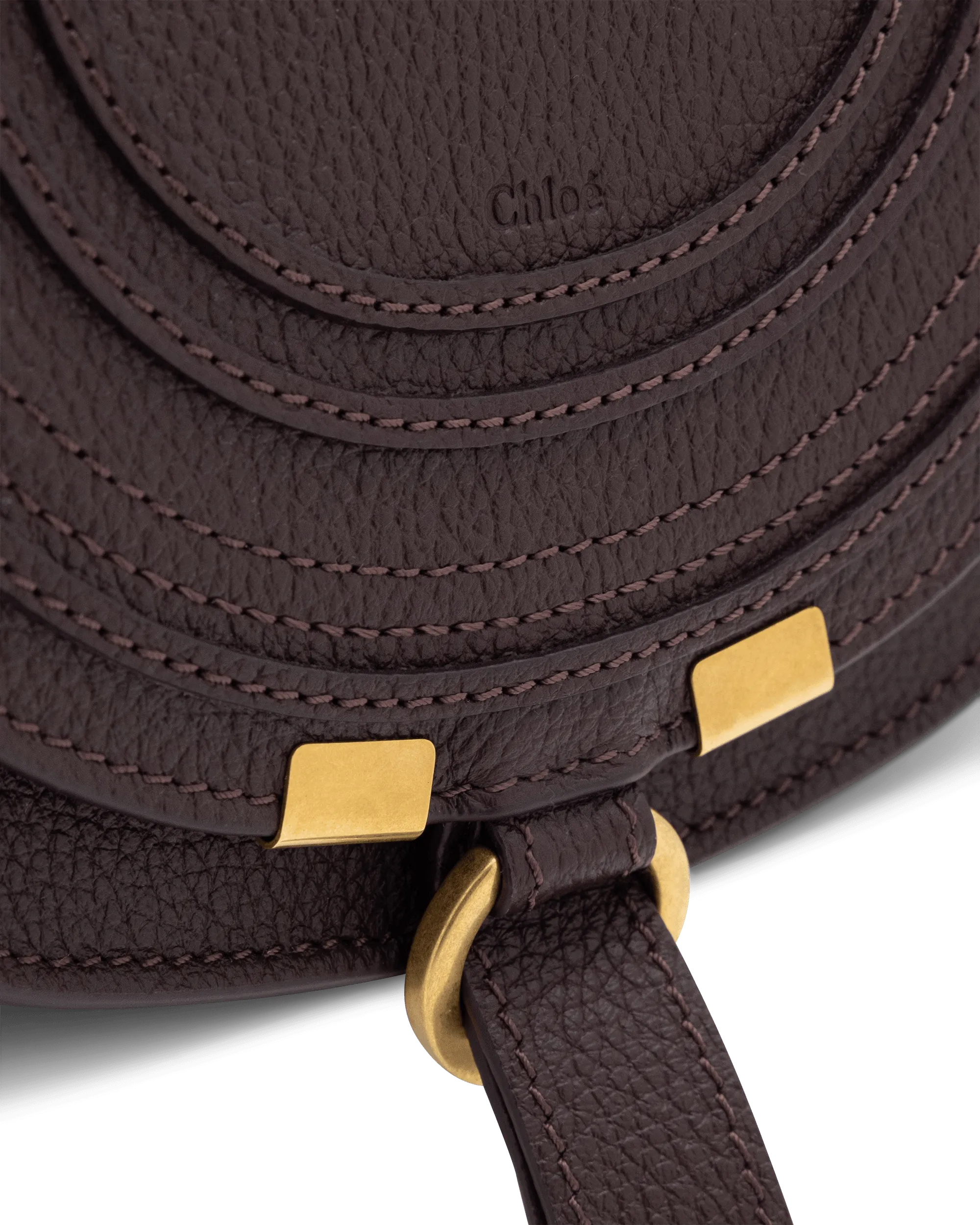 Small Marcie Leather Saddle Bag - DIHSAN