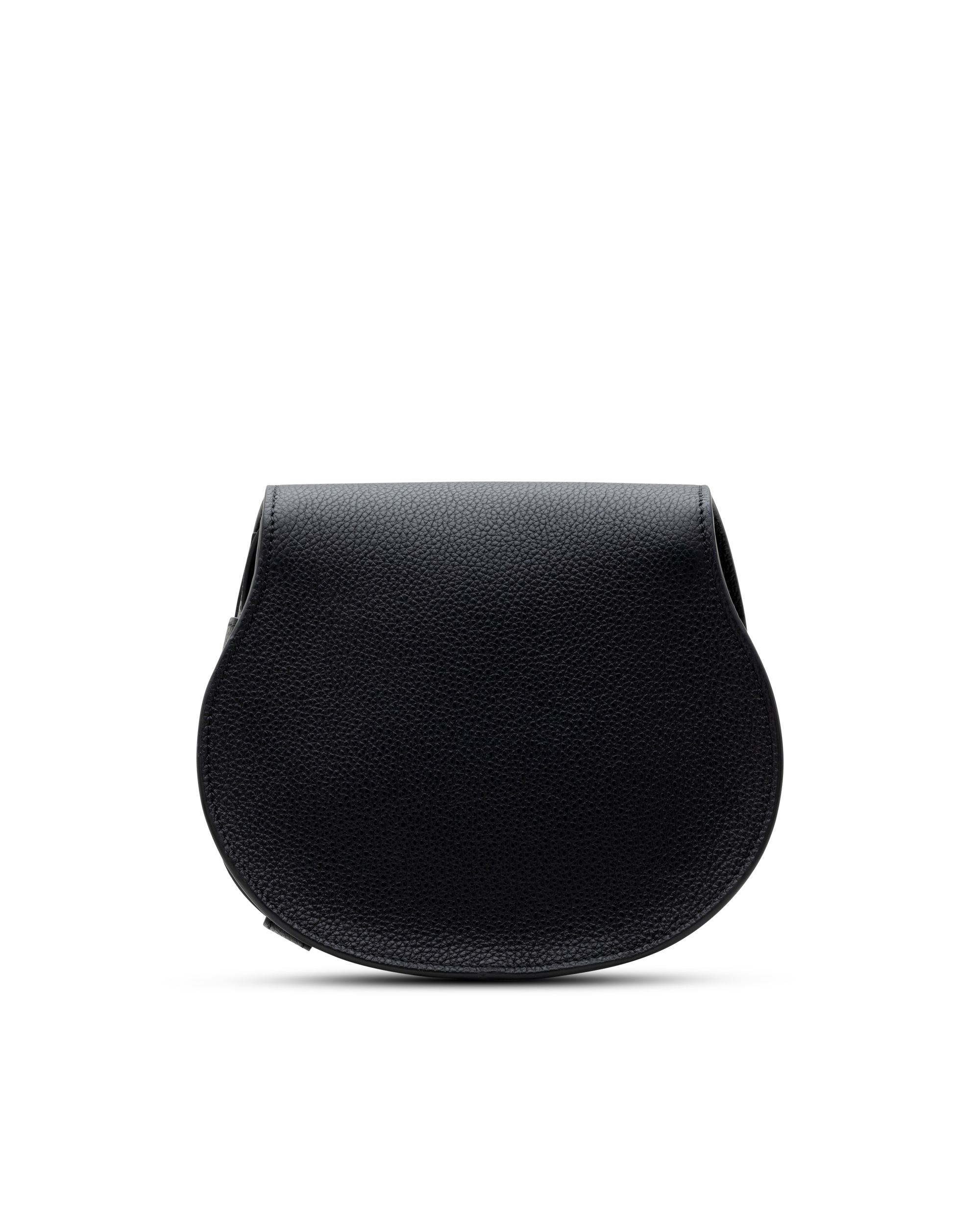 Small Marcie Grained Leather Saddle Bag