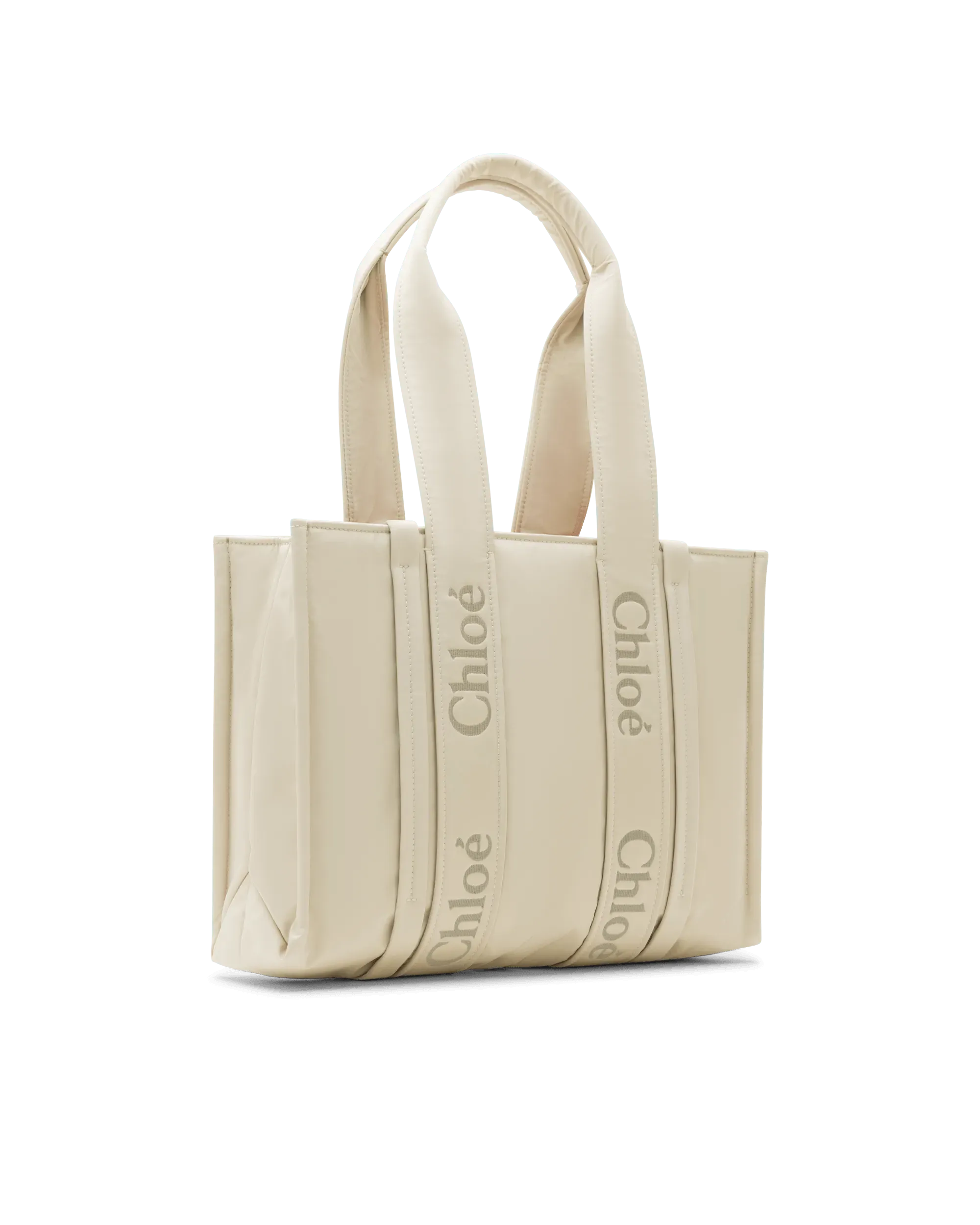 Woody Linen Leather Medium Tote Bag - DIHSAN