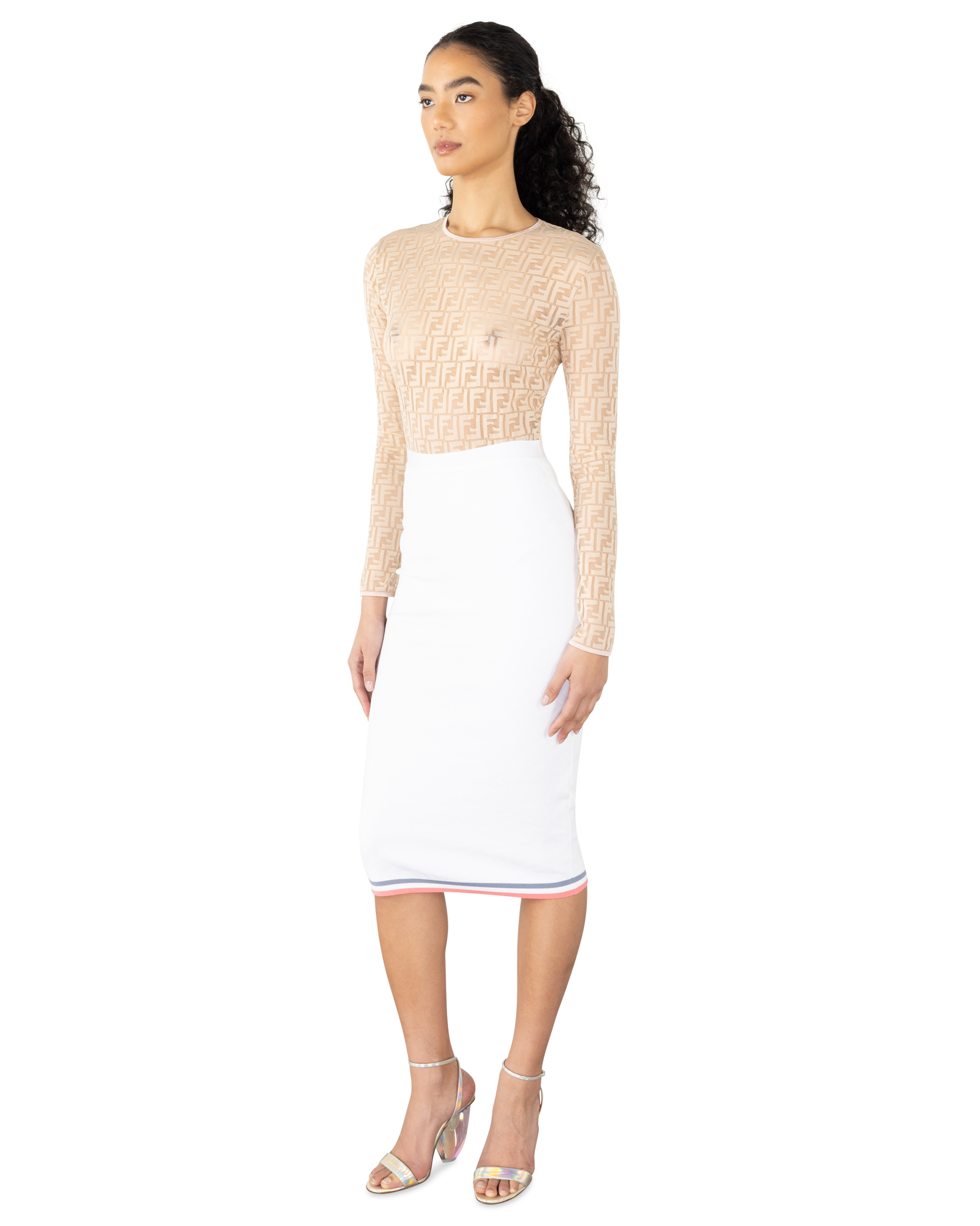 Mirror Midi Pencil Skirt