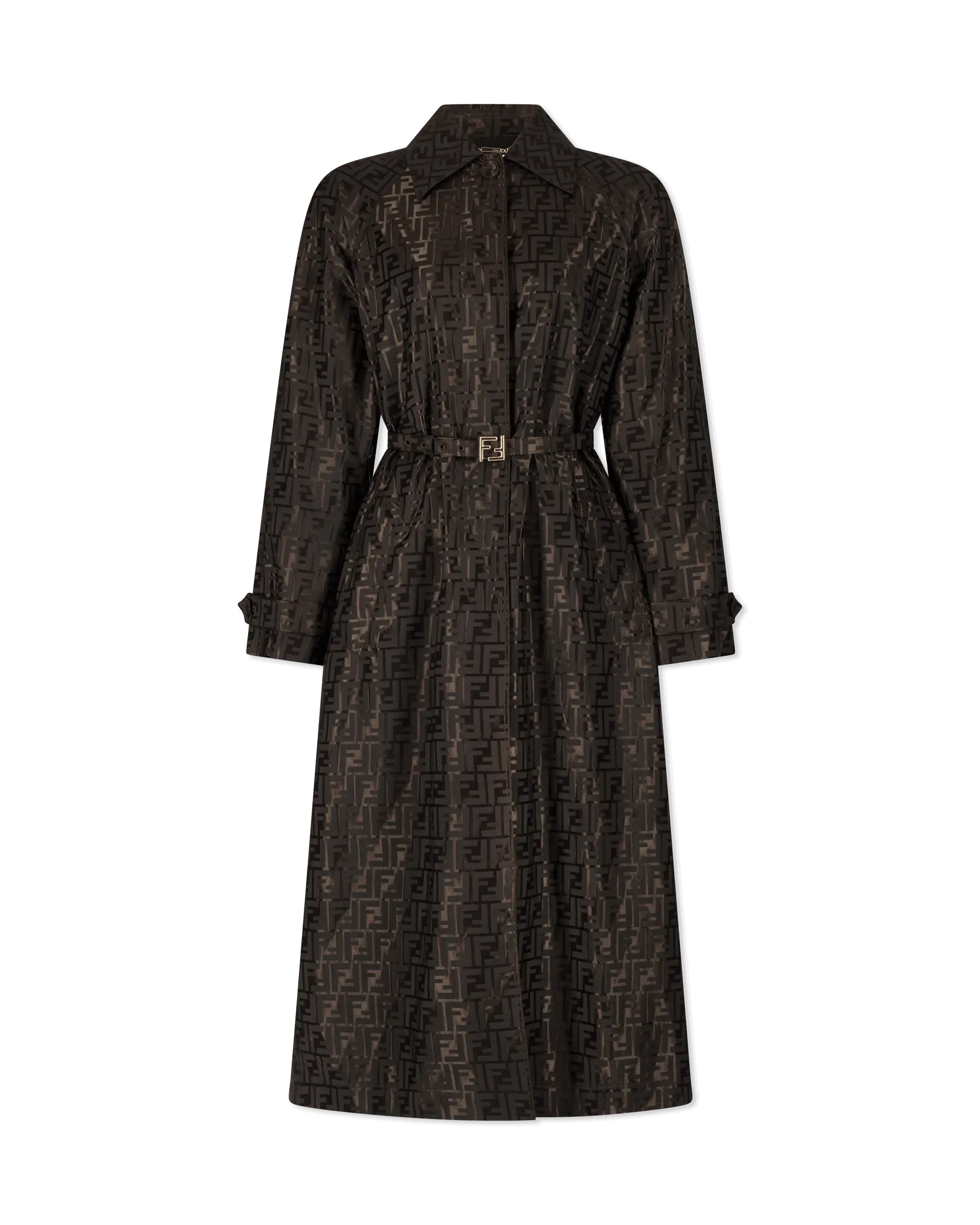 【関税込み】FENDI FF JACQUARD FABRIC TRENCH COAT FENDI - Ff Jacquard Trench Coat Fendi