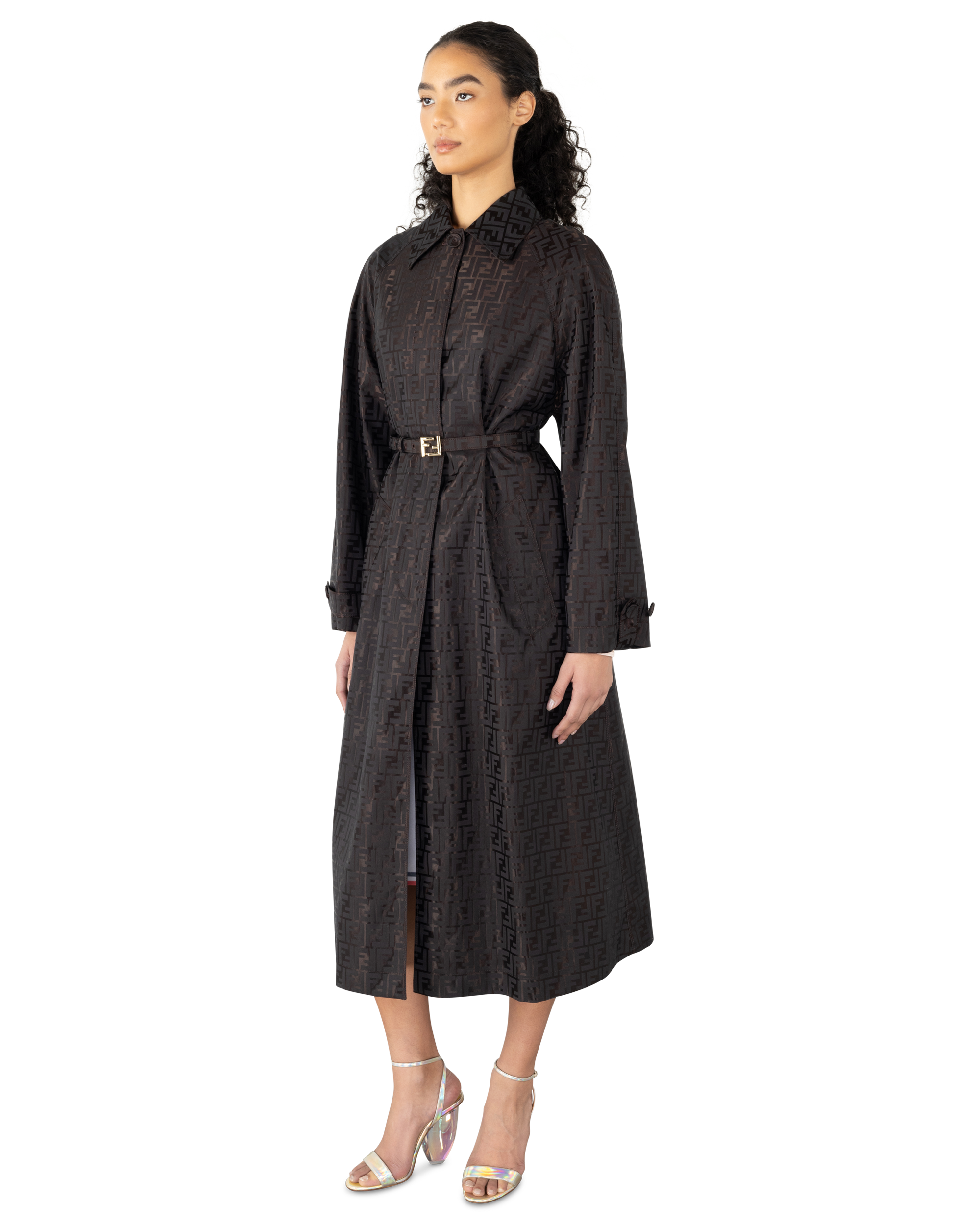 FF Jacquard Trench Coat