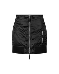 Embroidered Bomber Mini Skirt - DIHSAN