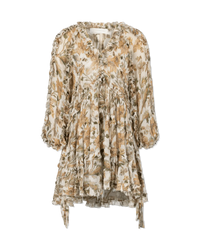 Chintz Billow Frill Mini Dress - DIHSAN