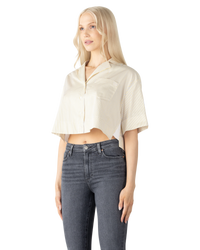 Striped Cropped Pyjama Shirt