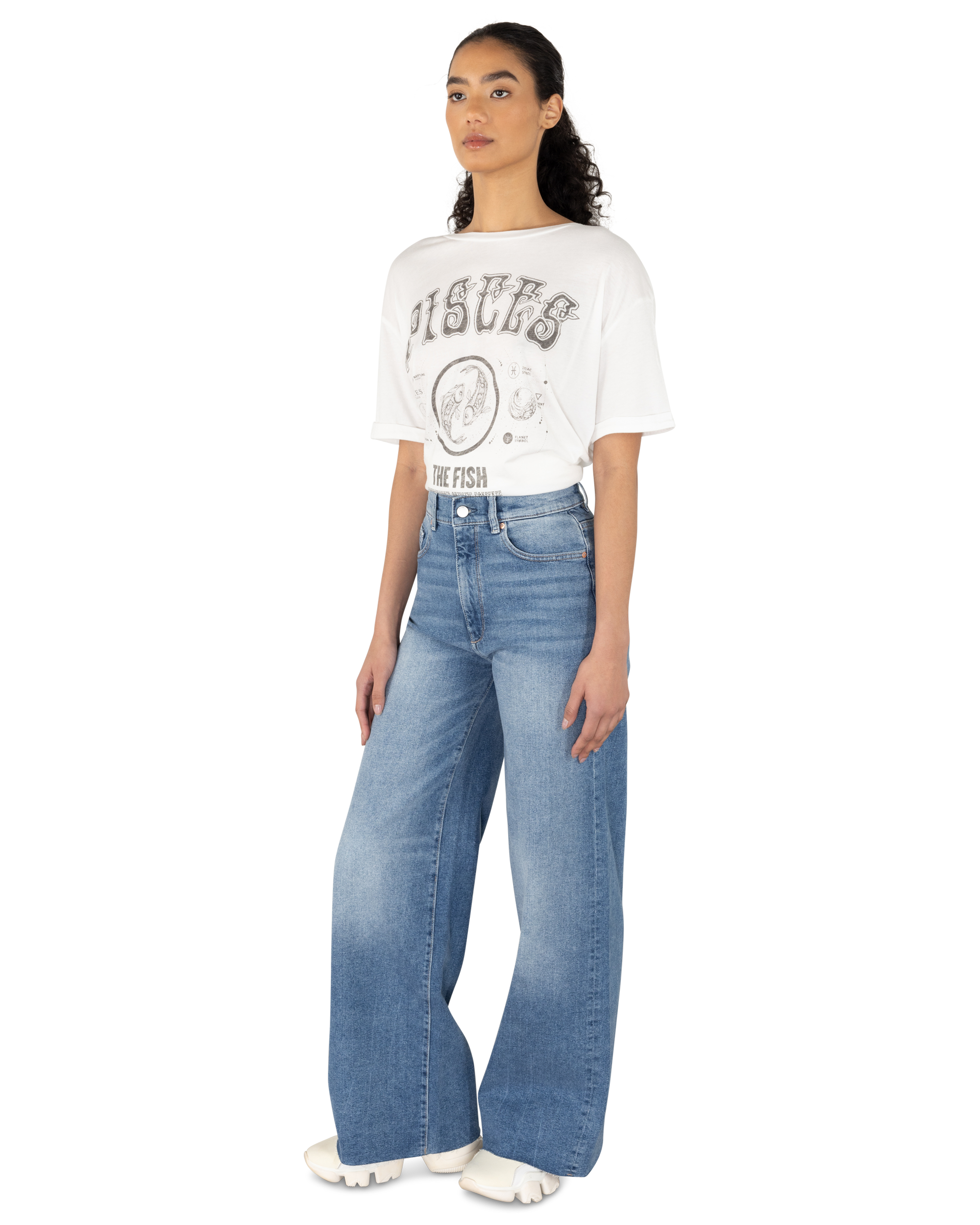 Hepburn Wide Leg High Rise 32" Jeans