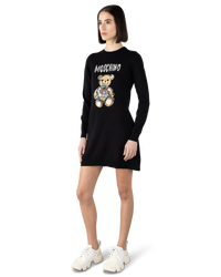 Teddy Bear Printed Mini T-Shirt Dress