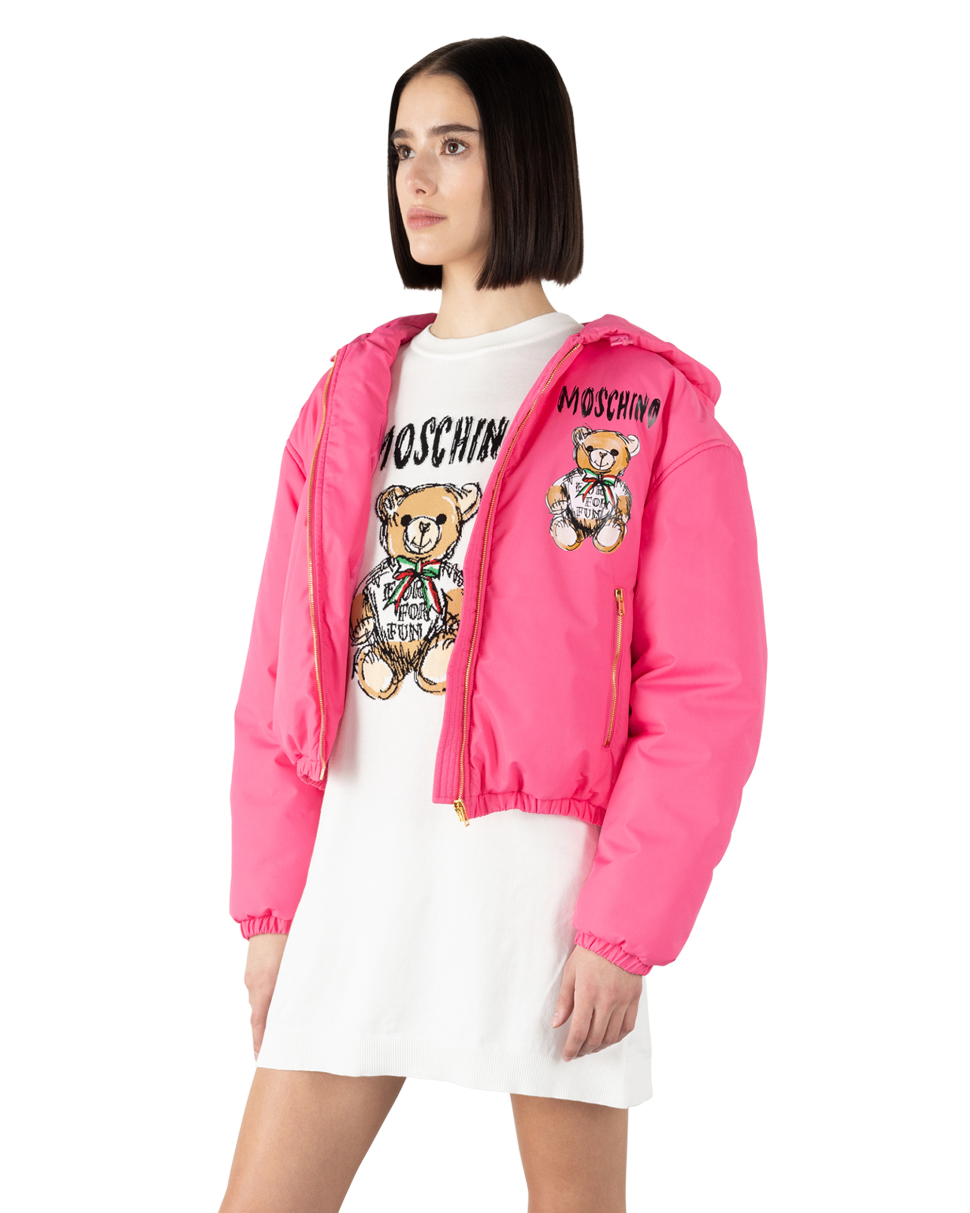 Teddy Bear Hooded Puffer Jacket