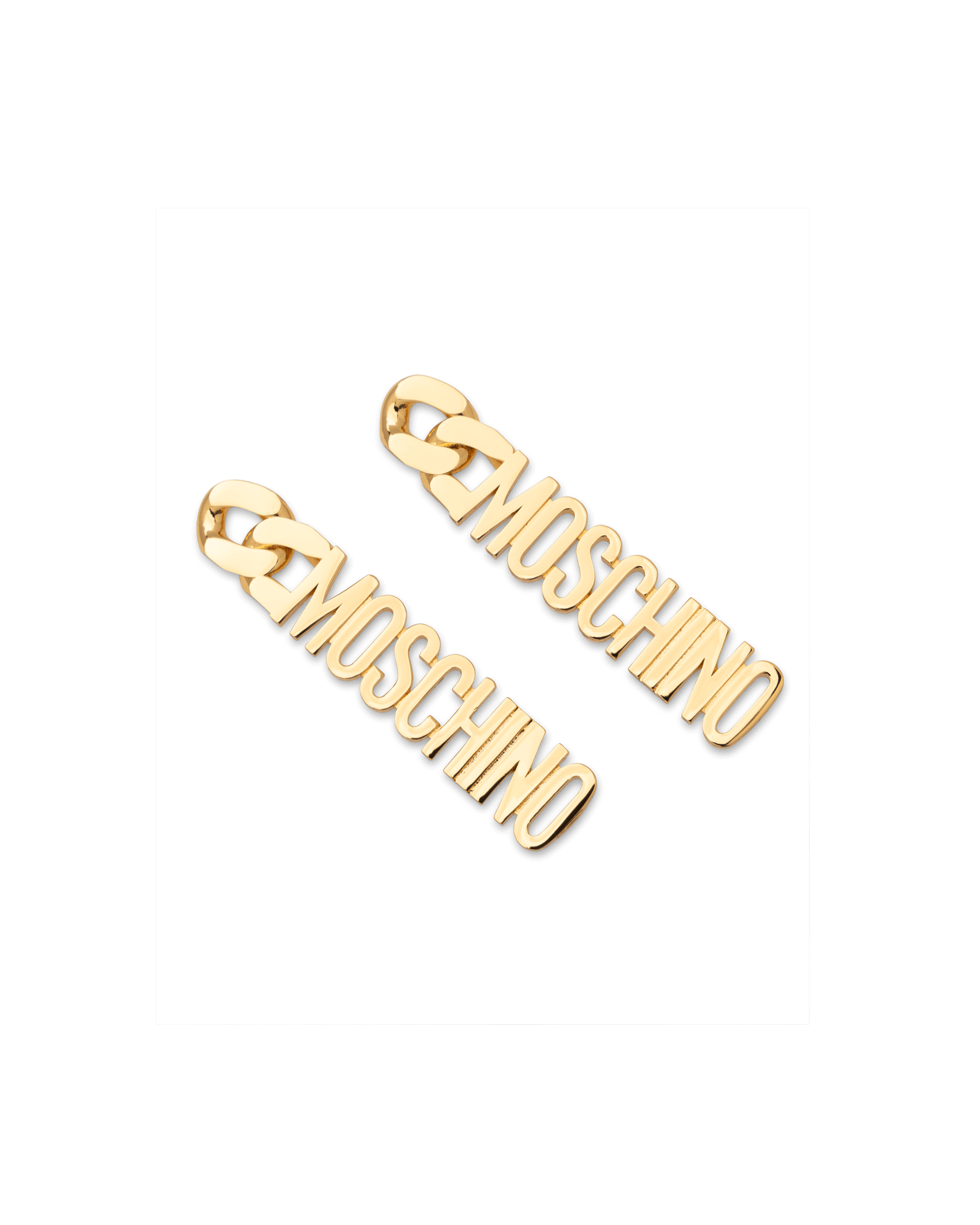 Logo Lettering Pendant Earrings