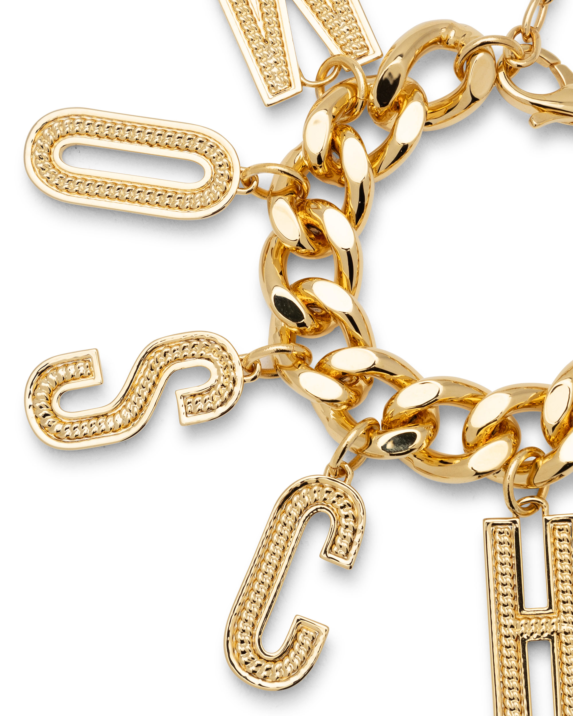 Logo Lettering Cuban Chain Bracelet