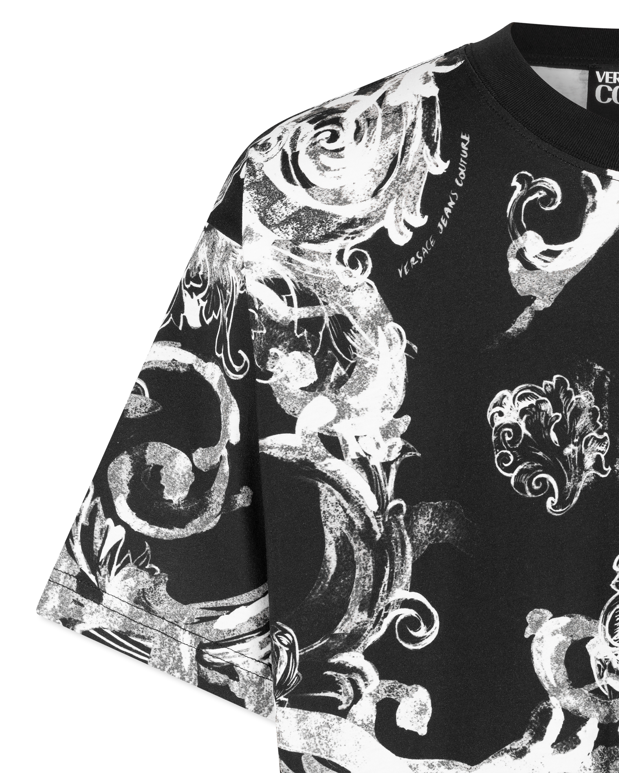 Watercolor Half Baroque Print T-Shirt