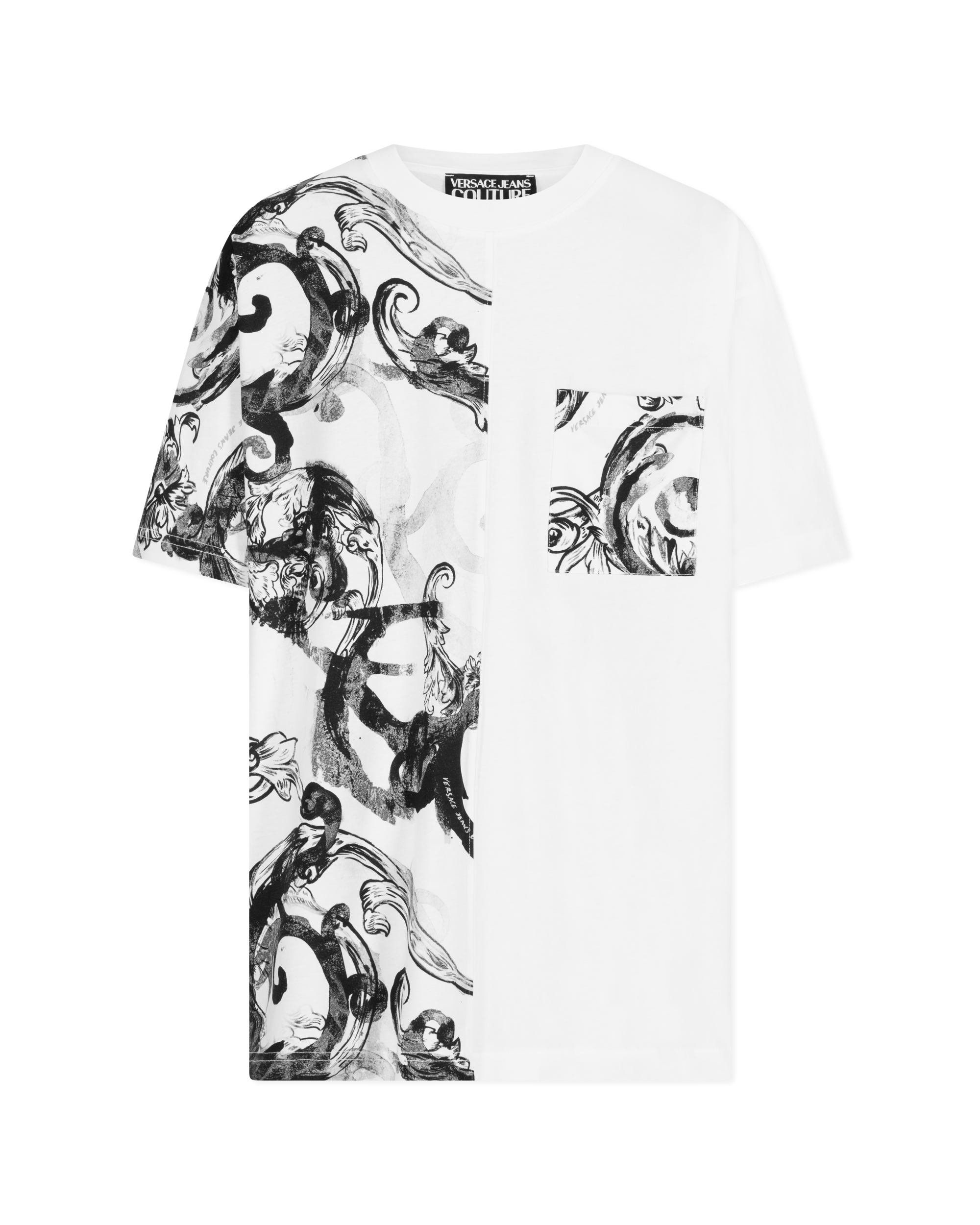 Watercolor Half Baroque Print T-Shirt