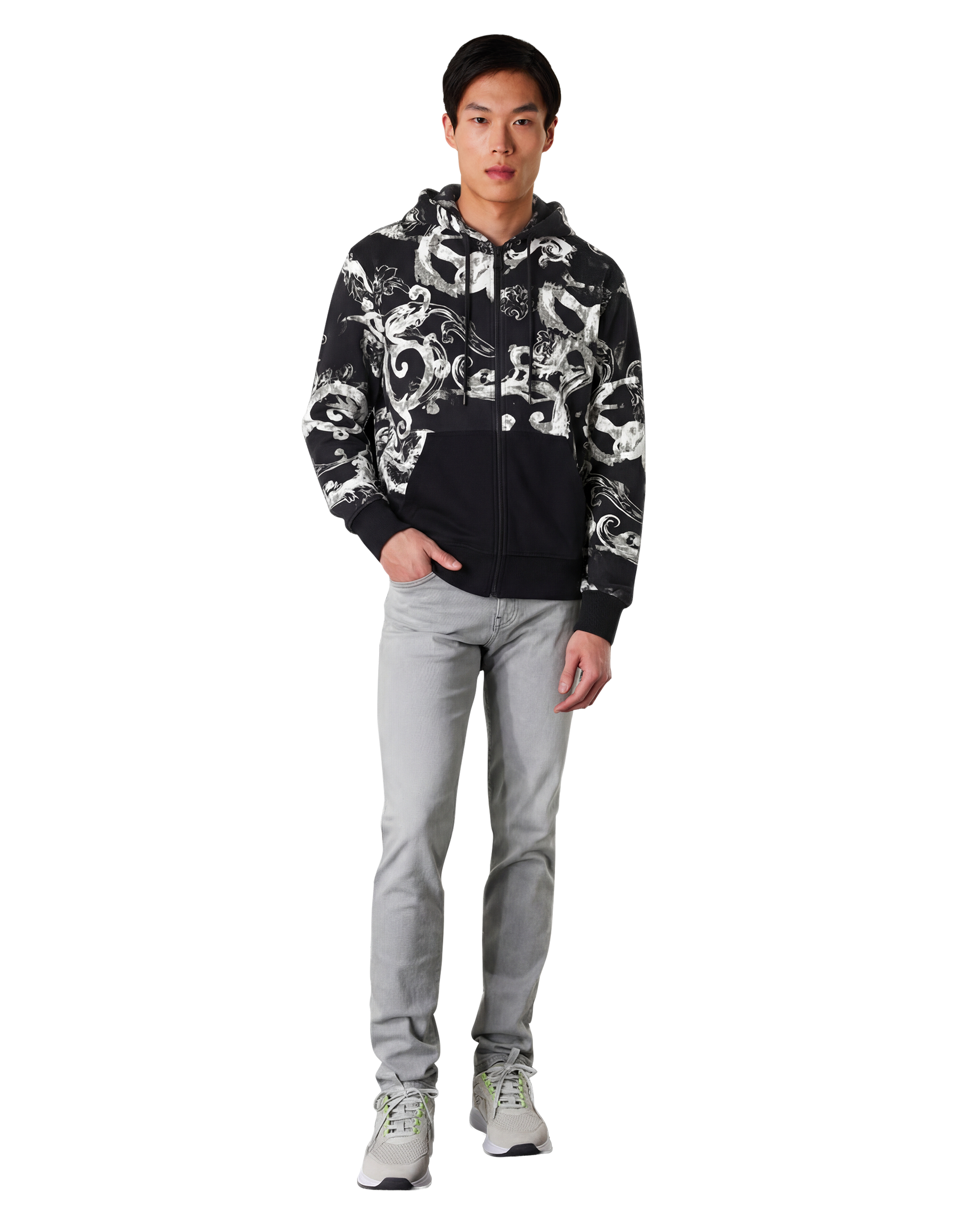 Watercolor Couture Zip Hoodie