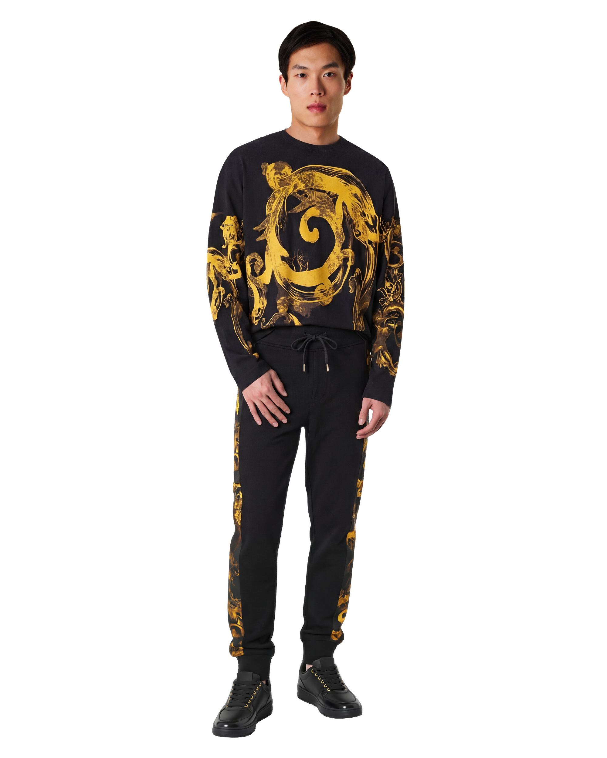 Watercolor Baroque Couture Sweatpants