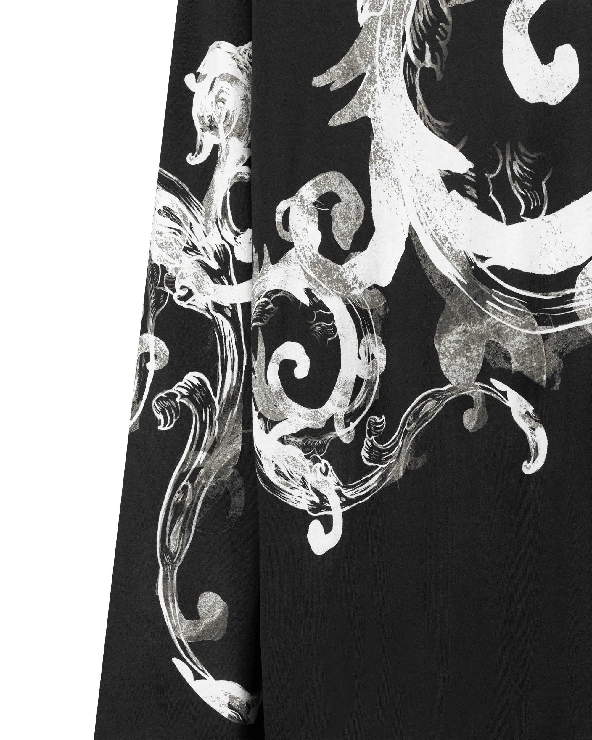 Watercolor Barocco Couture Oversized Long Sleeve T-Shirt - DIHSAN