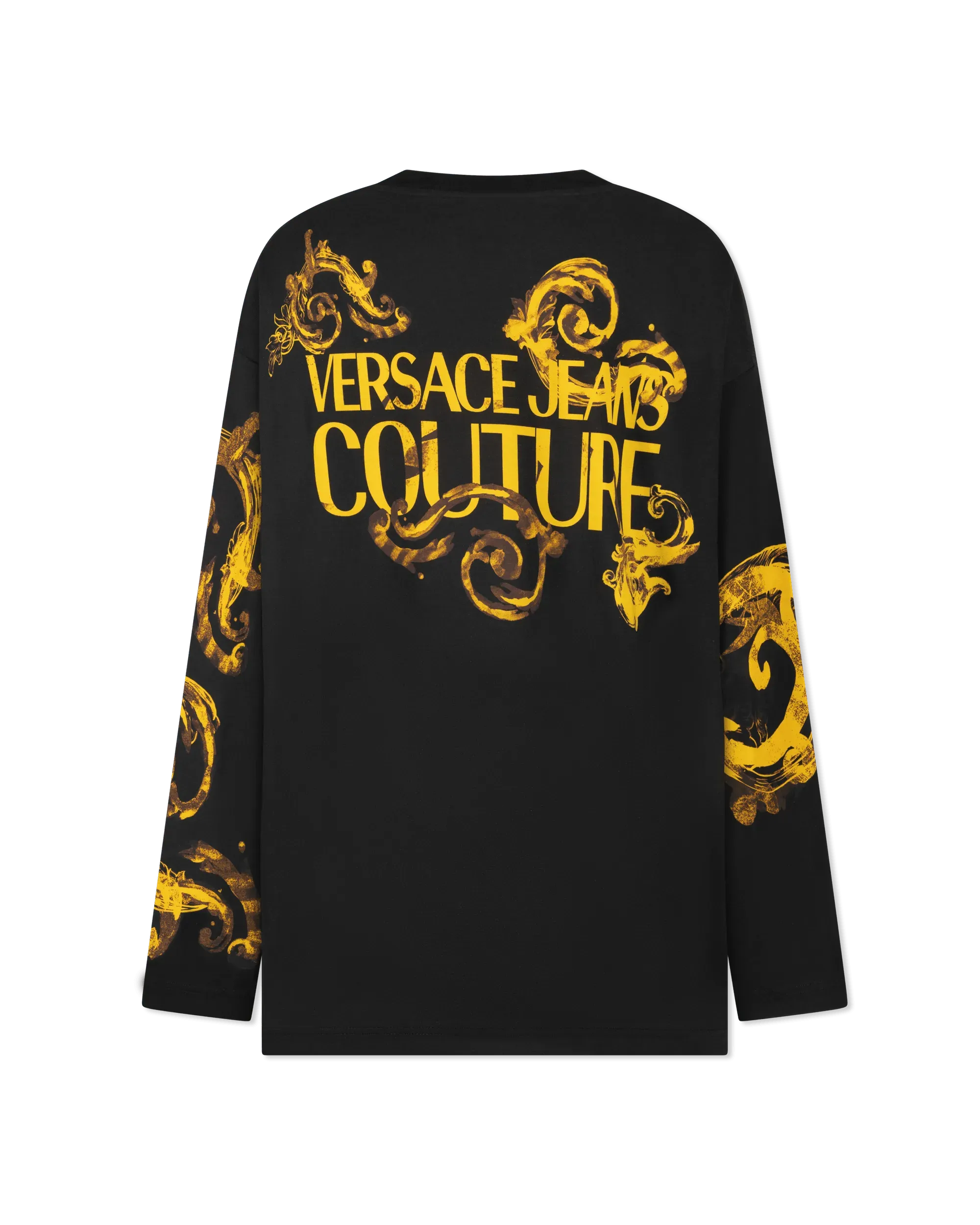 Watercolor Barocco Couture Oversized Long Sleeve T-Shirt - DIHSAN