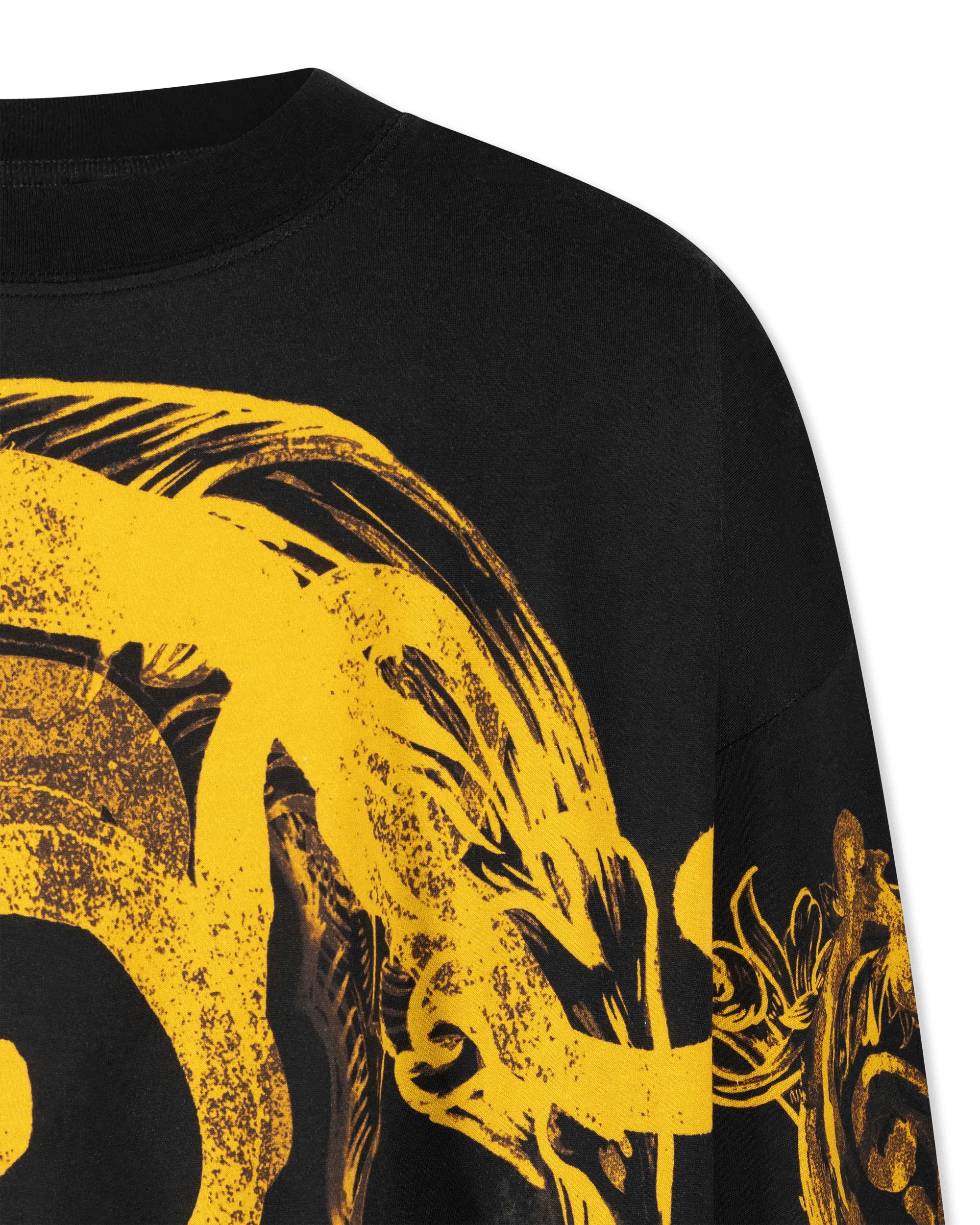 Watercolor Barocco Couture Oversized Long Sleeve T-Shirt - DIHSAN