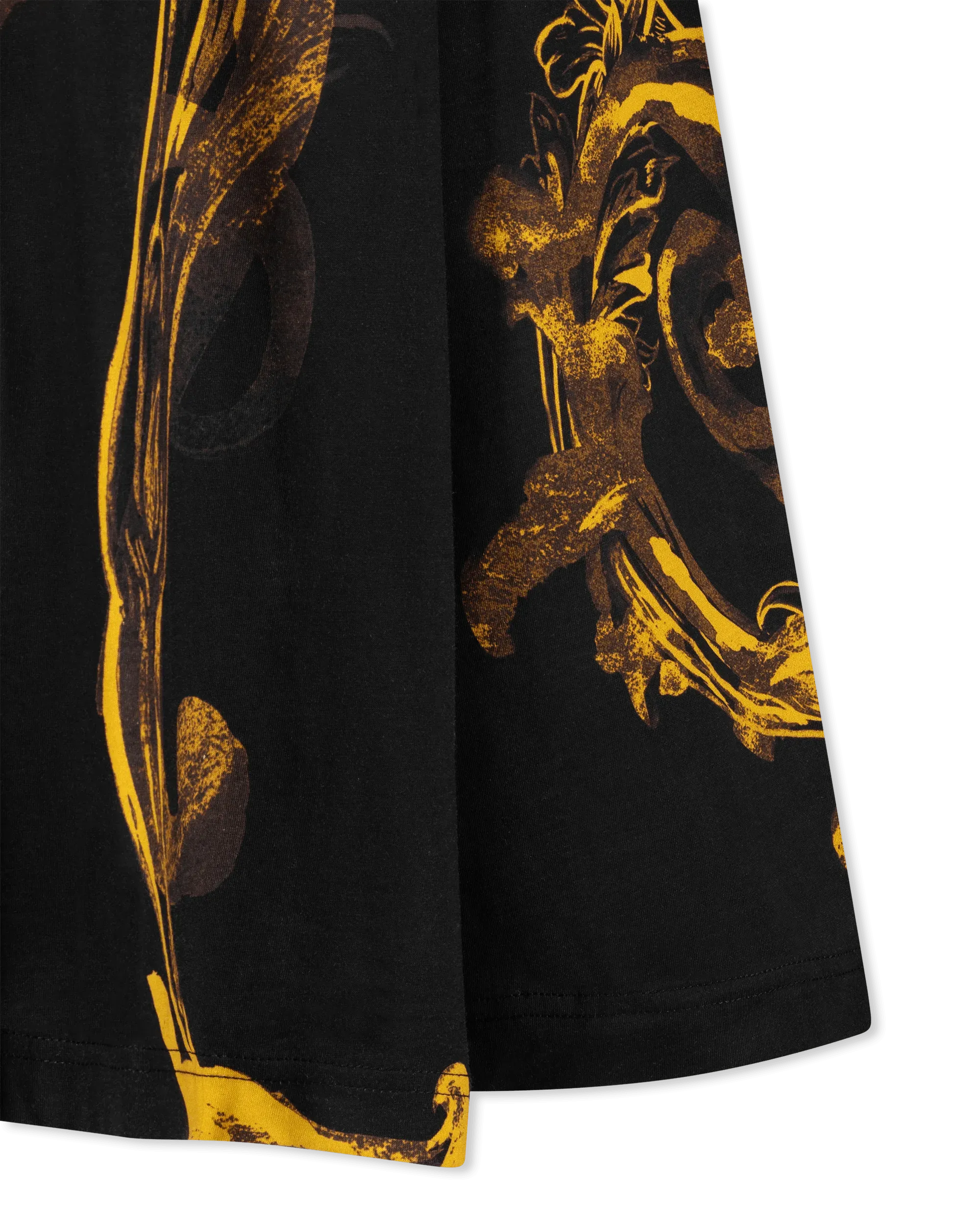 Watercolor Barocco Couture Oversized Long Sleeve T-Shirt - DIHSAN