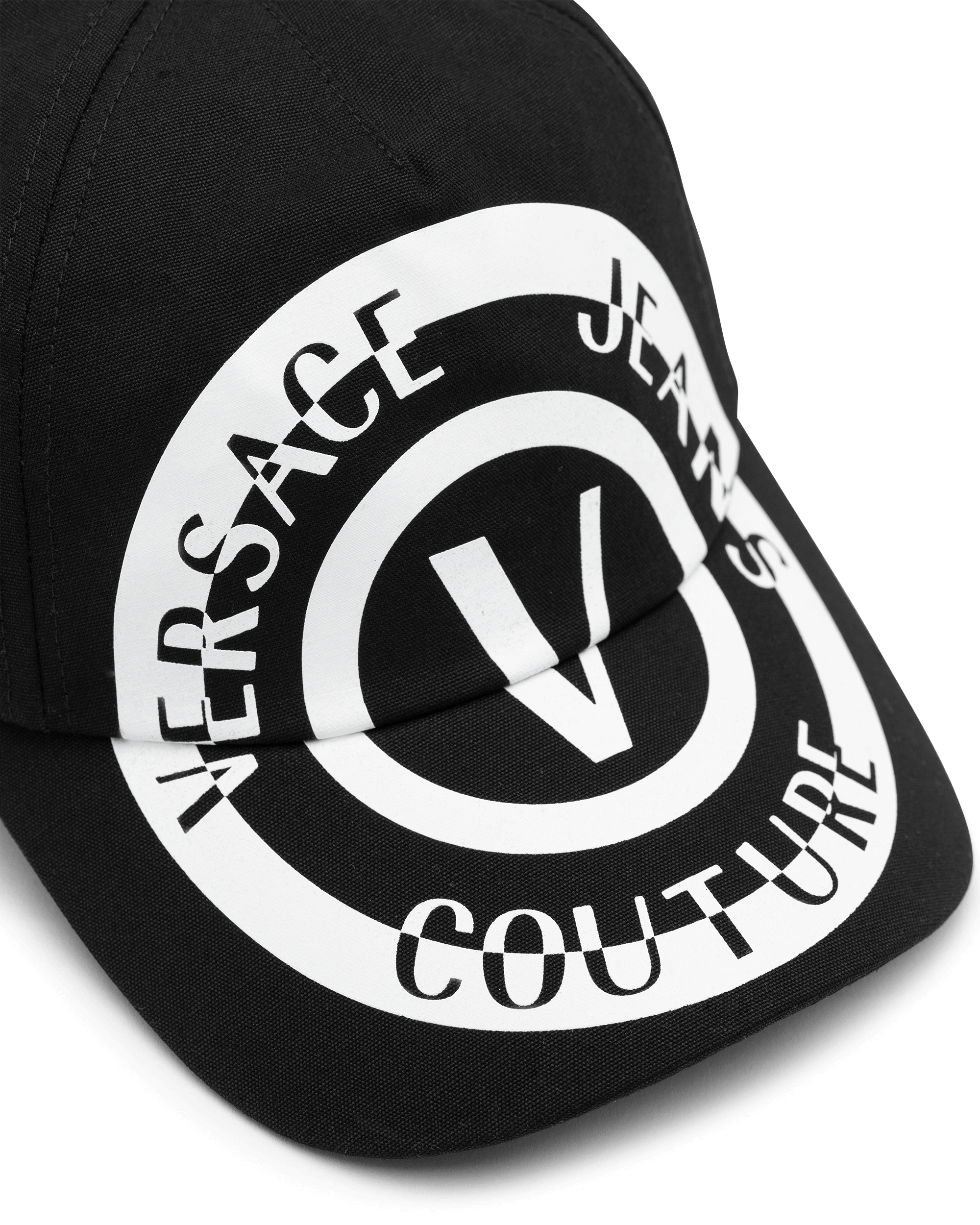 Oversized V-Emblem Baseball Cap