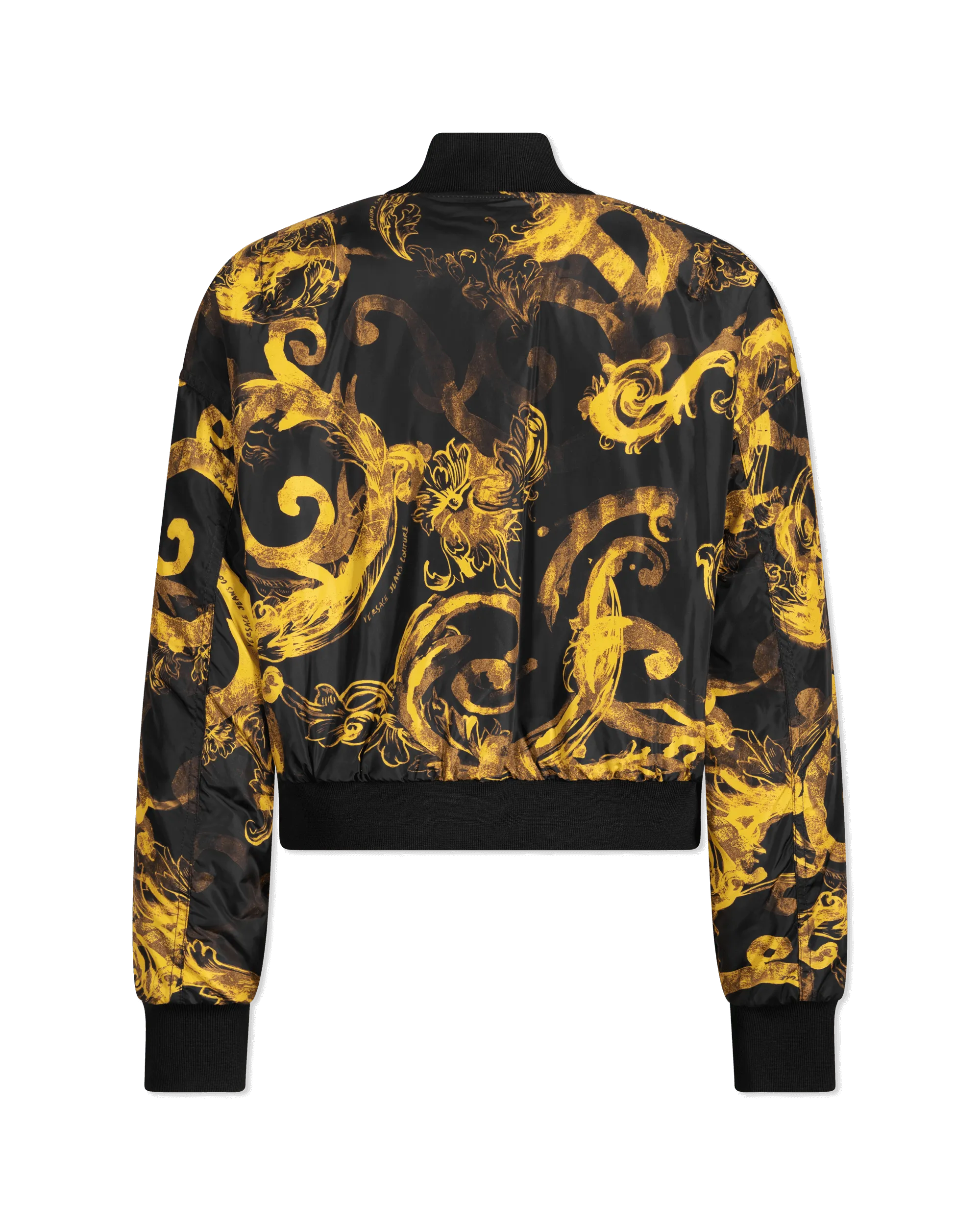 Watercolor Barocco Couture Reversible Bomber Jacket