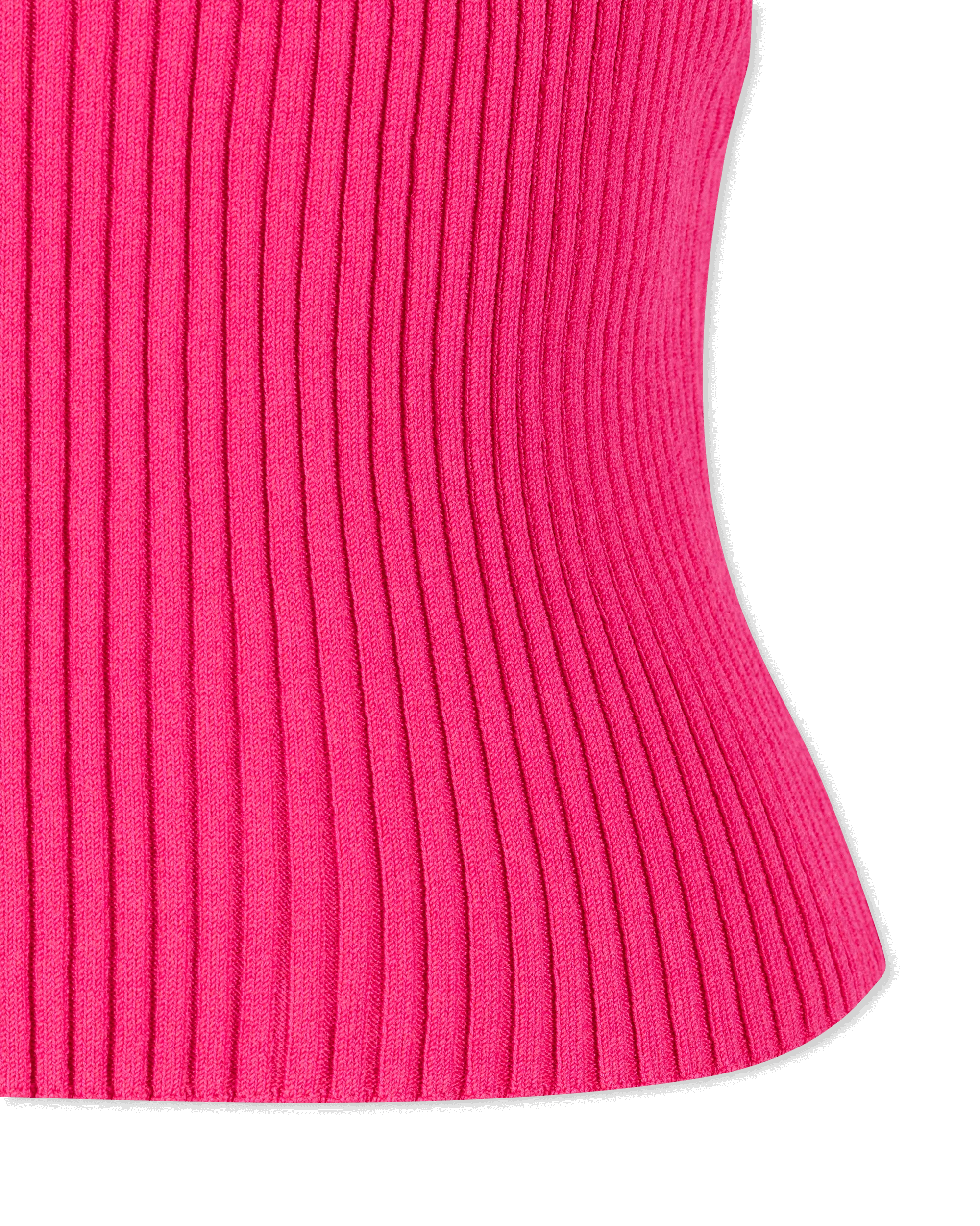 Ruffled Halterneck Knit Tank Top