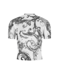 Watercolor Baroque Couture Knit Top - DIHSAN