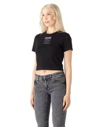 Logo Print Cropped T-Shirt