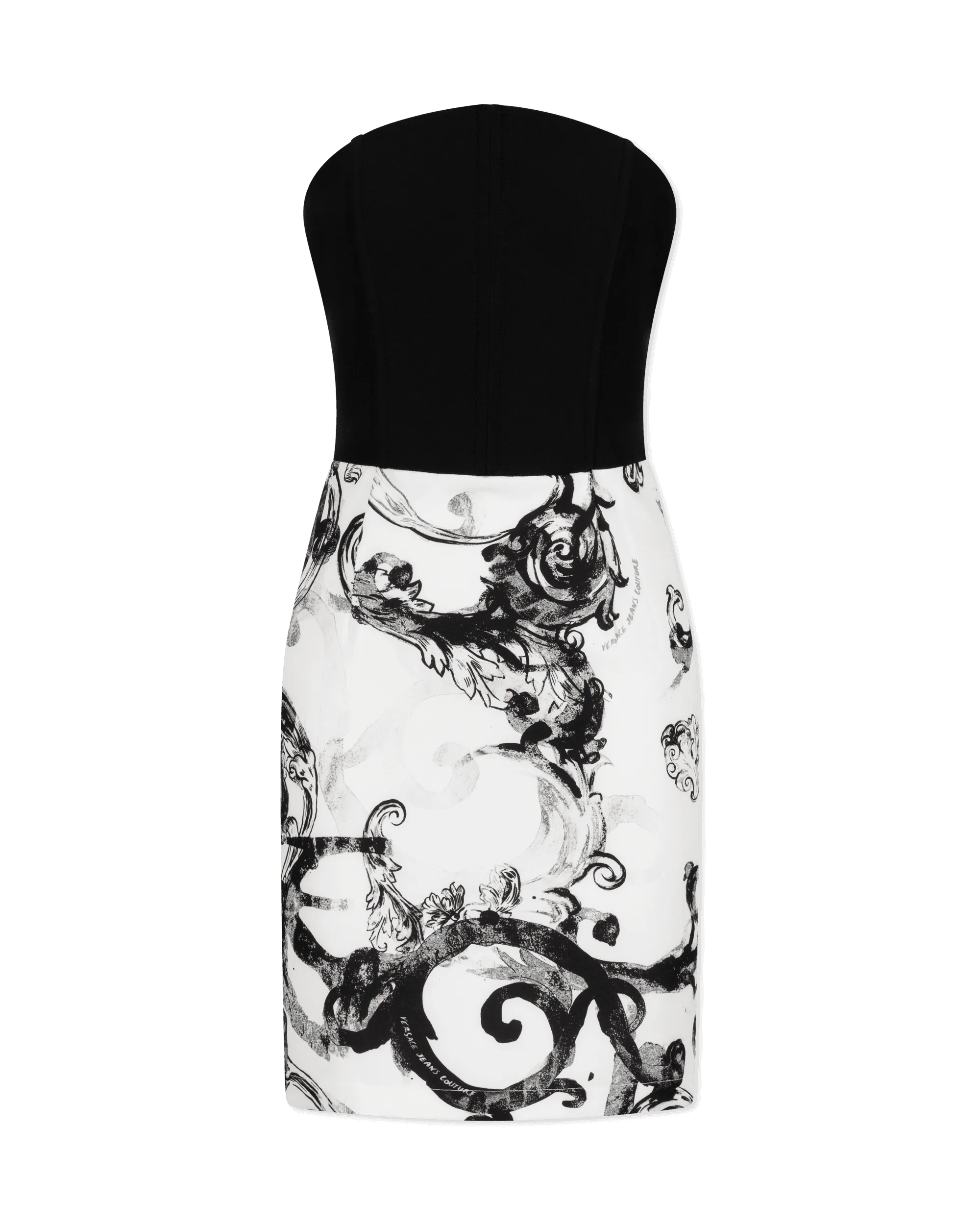 Watercolor Baroque Printed Mini Dress