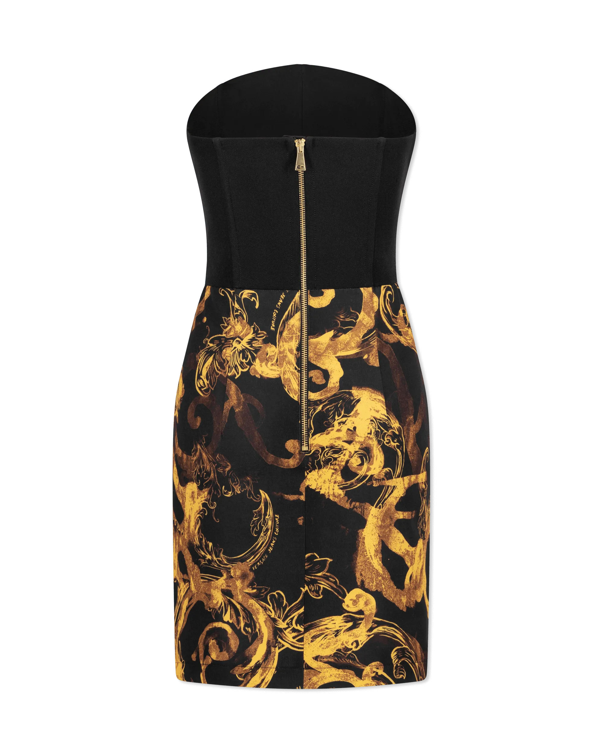 Watercolor Baroque Printed Mini Dress - DIHSAN